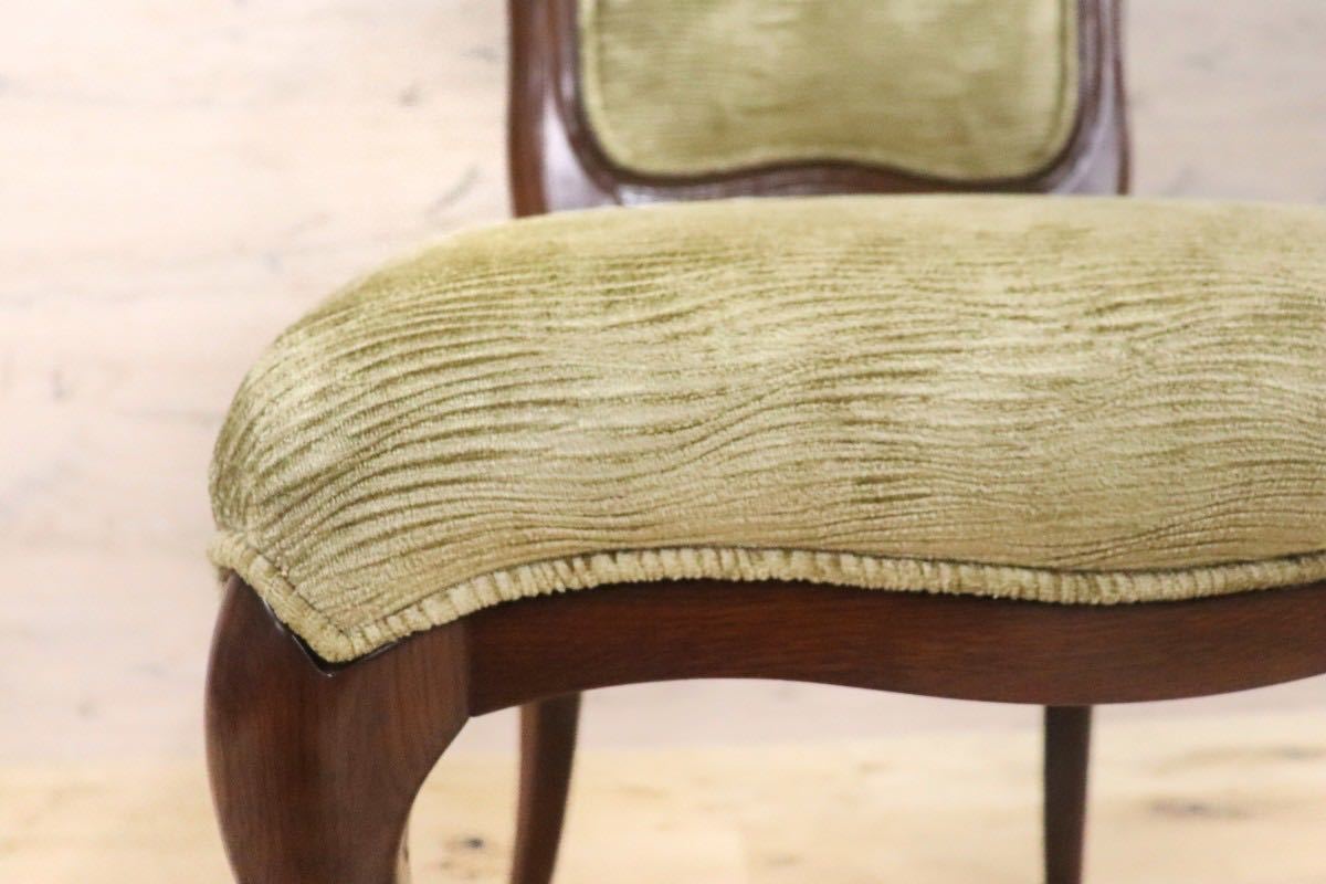 GMGS83D○IDC大塚家具 ダイニングチェア 椅子 西洋 クラシック ヨーロピアン 無垢材 ファブリック