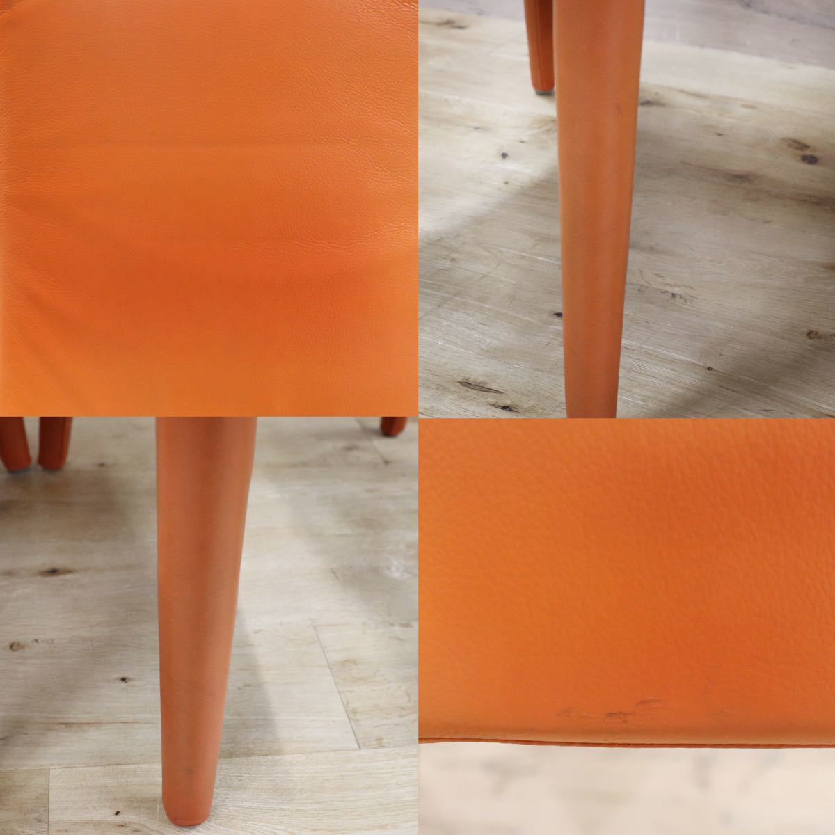 GMGO10B○B&B ITALIA / ビーアンドビー VOL AU VENT ヴォロ ヴァンチェア ダイニングチェア 椅子 総本革 マリオベリーニ 定価約46万 美品