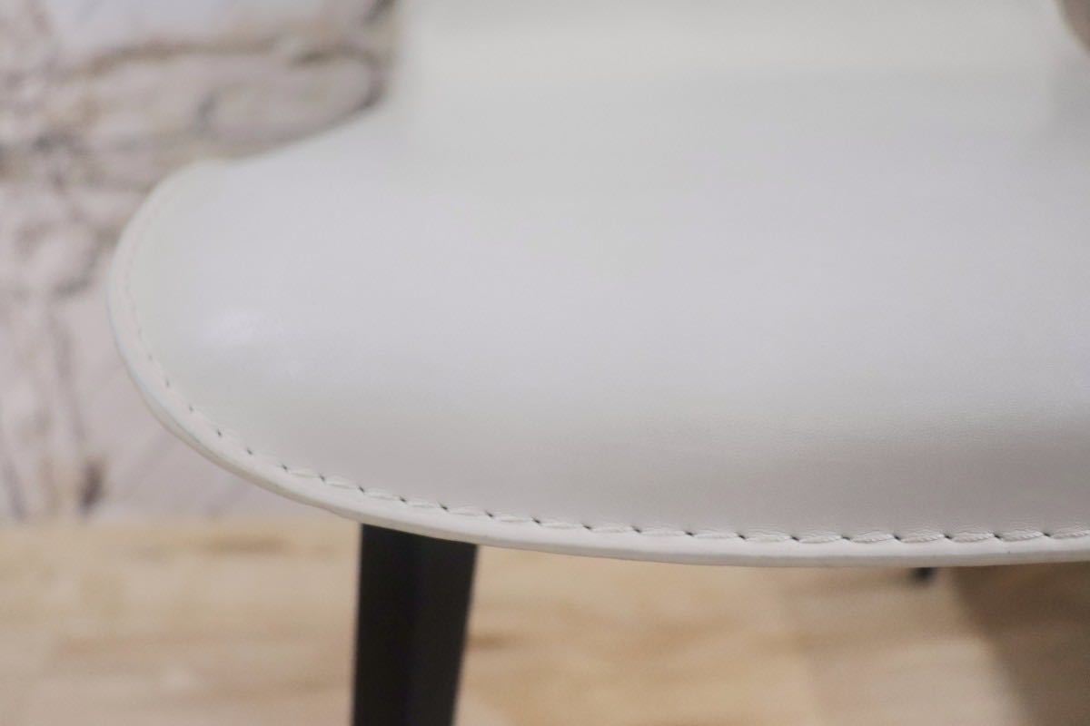 GMGS108A○MARIA YEE ダイニングチェア 椅子 2脚セット レザー 本革 スチール モダン カルフォルニア スタイリッシュ モダン 高級