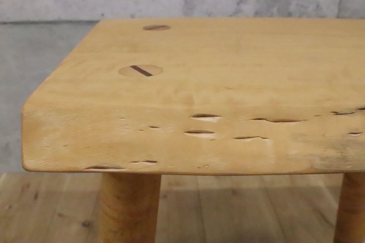 GMDH206F○ アトリエ木馬 / ATELIER MOKUBA 栃無垢材 橡 スツール 椅子 花台 飾り台 北欧スタイル