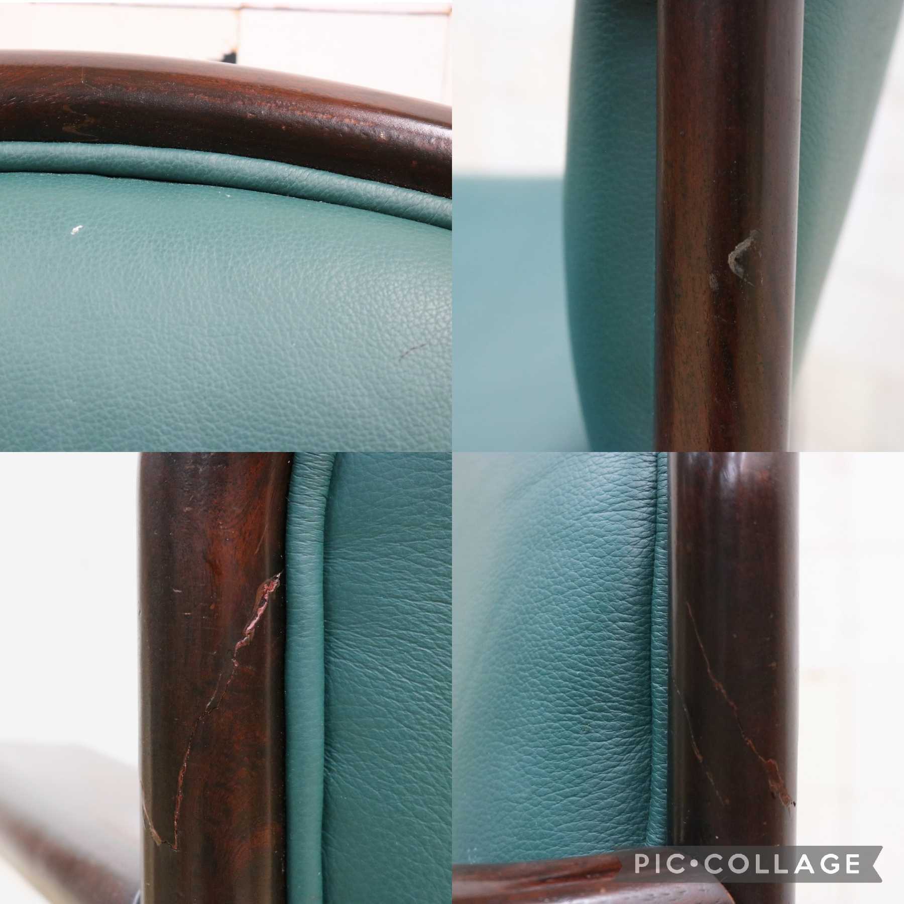 GMHH473F○CONDE HOUSE / カンディハウス インテリアセンター クイーン アームチェア ダイニングチェア レザー 北海道旭川 ビンテージ