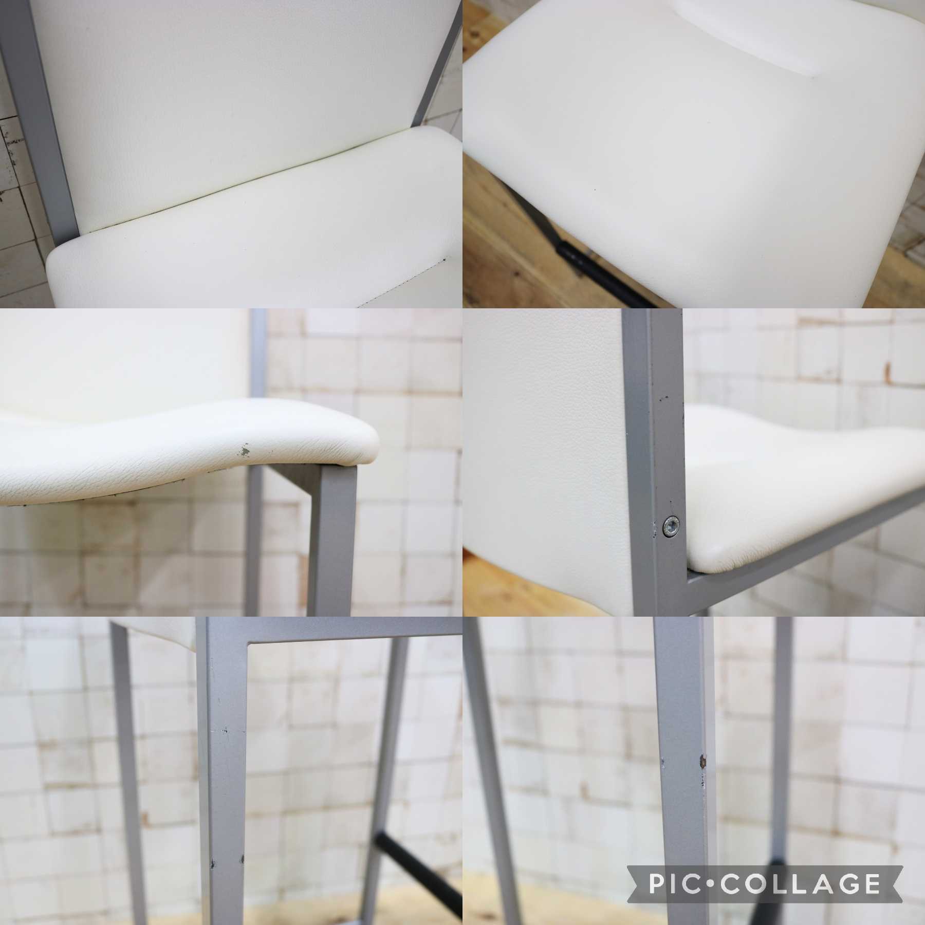 GMIO64G○cassina ixc / カッシーナイクスシー LIMA リマ レザー カウンターチェア ハイチェア 椅子 白 イタリアモダン 定価約13万