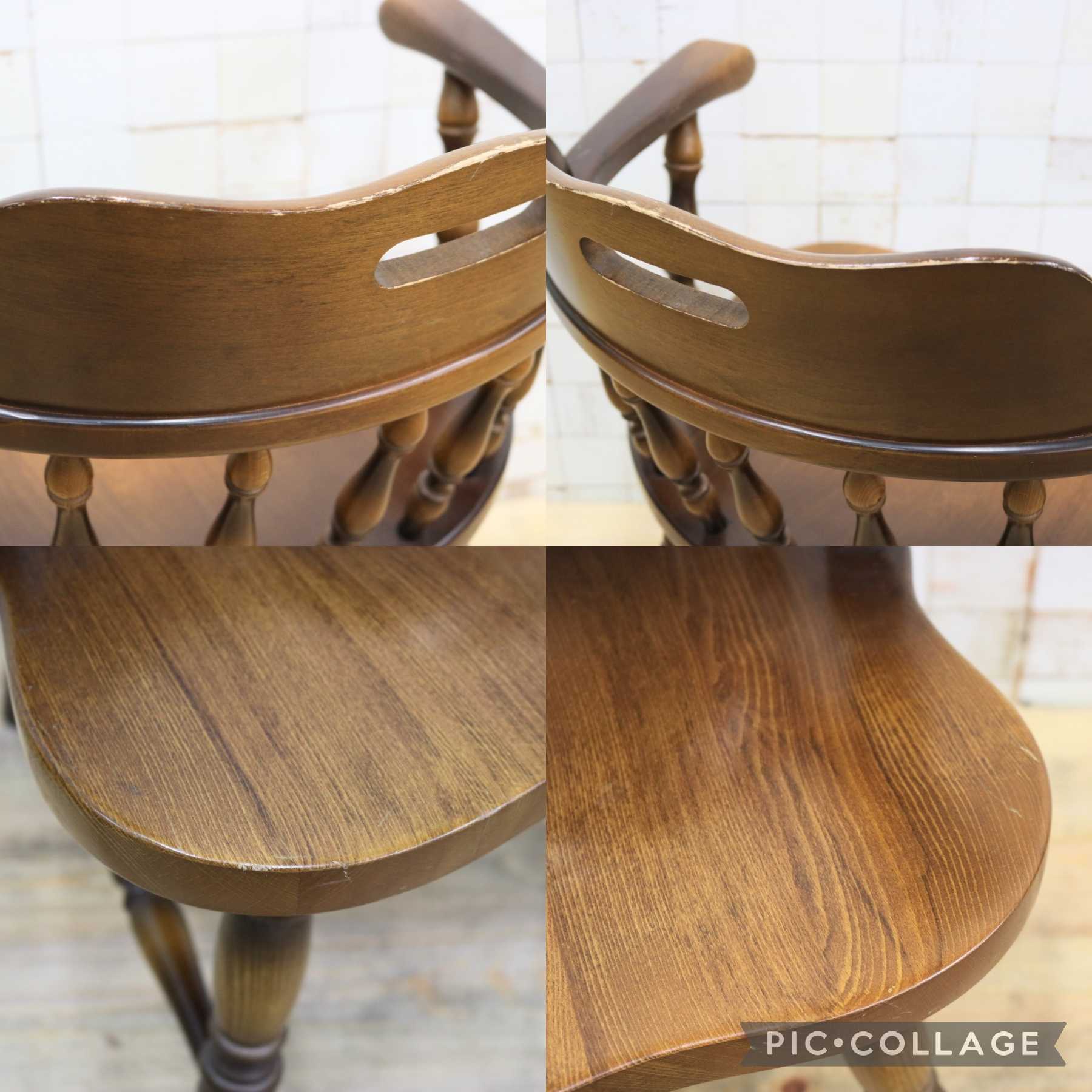 GMIH178A○飛騨産業 / HIDA キツツキ 穂高 アームチェア ダイニングチェア キャプテンチェア ブナ材 椅子 ヴィンテージ 無垢 国産家具