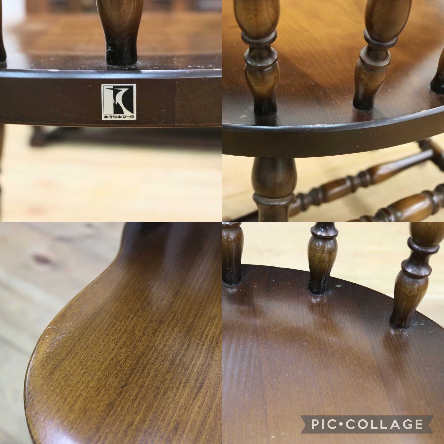 GMIH178D○飛騨産業 / HIDA キツツキ 穂高 アームチェア ダイニングチェア キャプテンチェア ブナ材 椅子 ヴィンテージ 無垢 国産家具