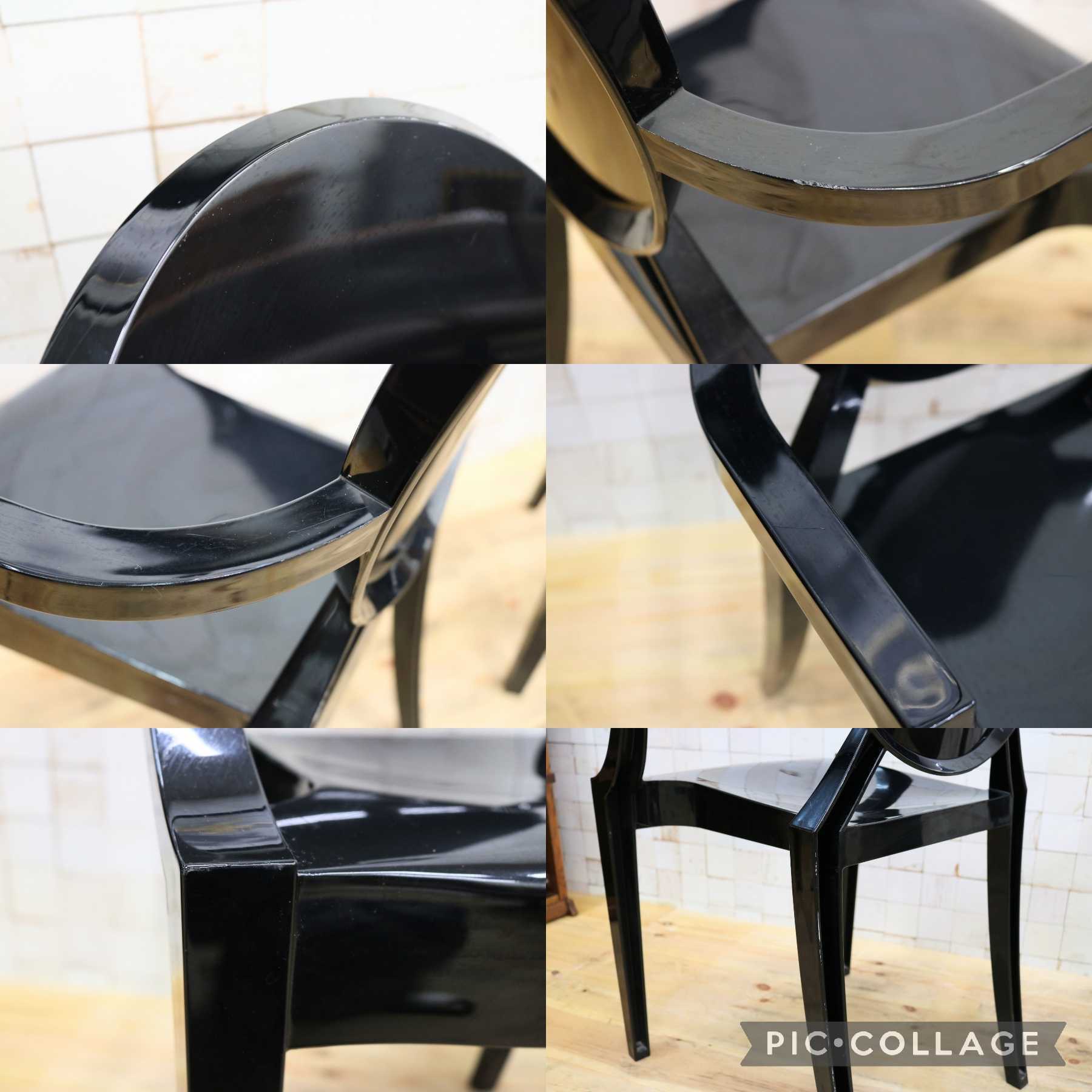 GMIK436A○Kartell / カルテル LOUIS GHOST ルイゴースト スタッキングチェア 2脚セット ガーデンチェア 椅子 アームチェア ブラック