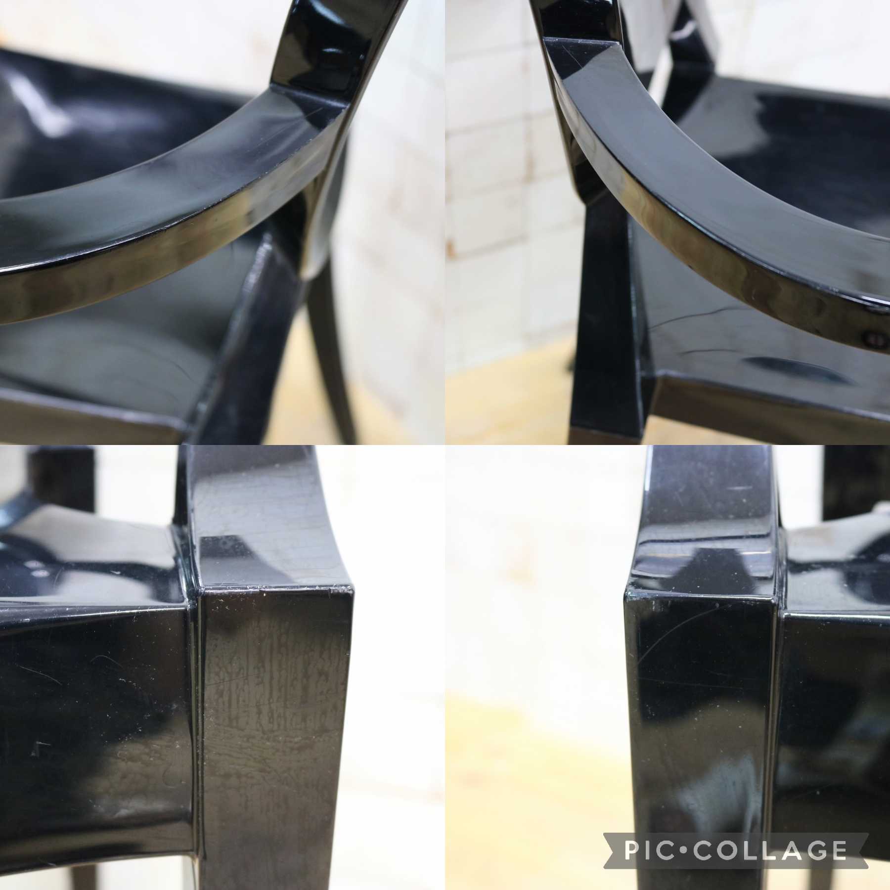 GMIK436B○Kartell / カルテル LOUIS GHOST ルイゴースト スタッキングチェア 2脚セット ガーデンチェア 椅子 アームチェア ブラック