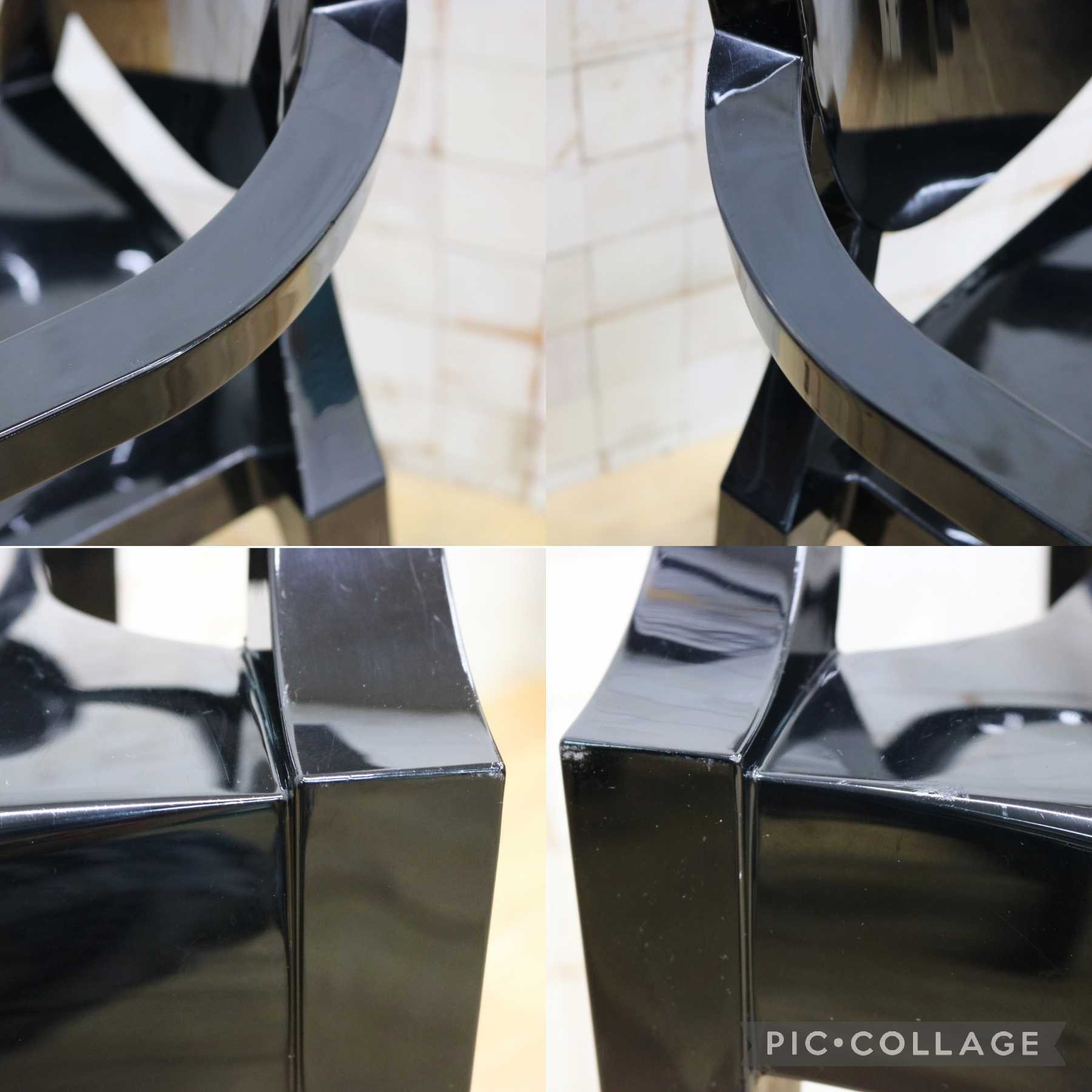 GMIK436B○Kartell / カルテル LOUIS GHOST ルイゴースト スタッキングチェア 2脚セット ガーデンチェア 椅子 アームチェア ブラック