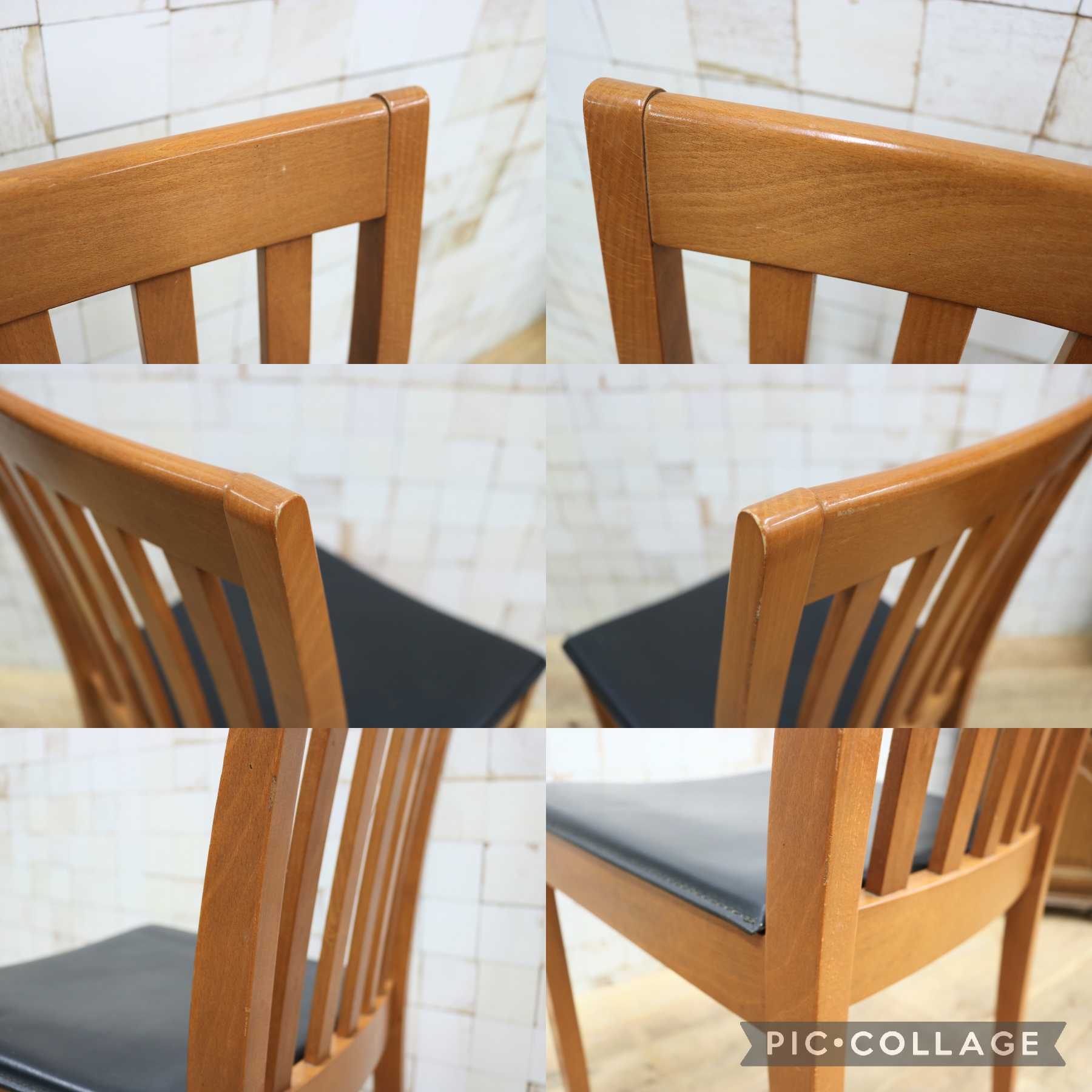 GMHS116B◯Calligaris / カリガリス ダイニングチェア アームレスチェア 食卓椅子 椅子 レザー イタリア ヴィンテージ