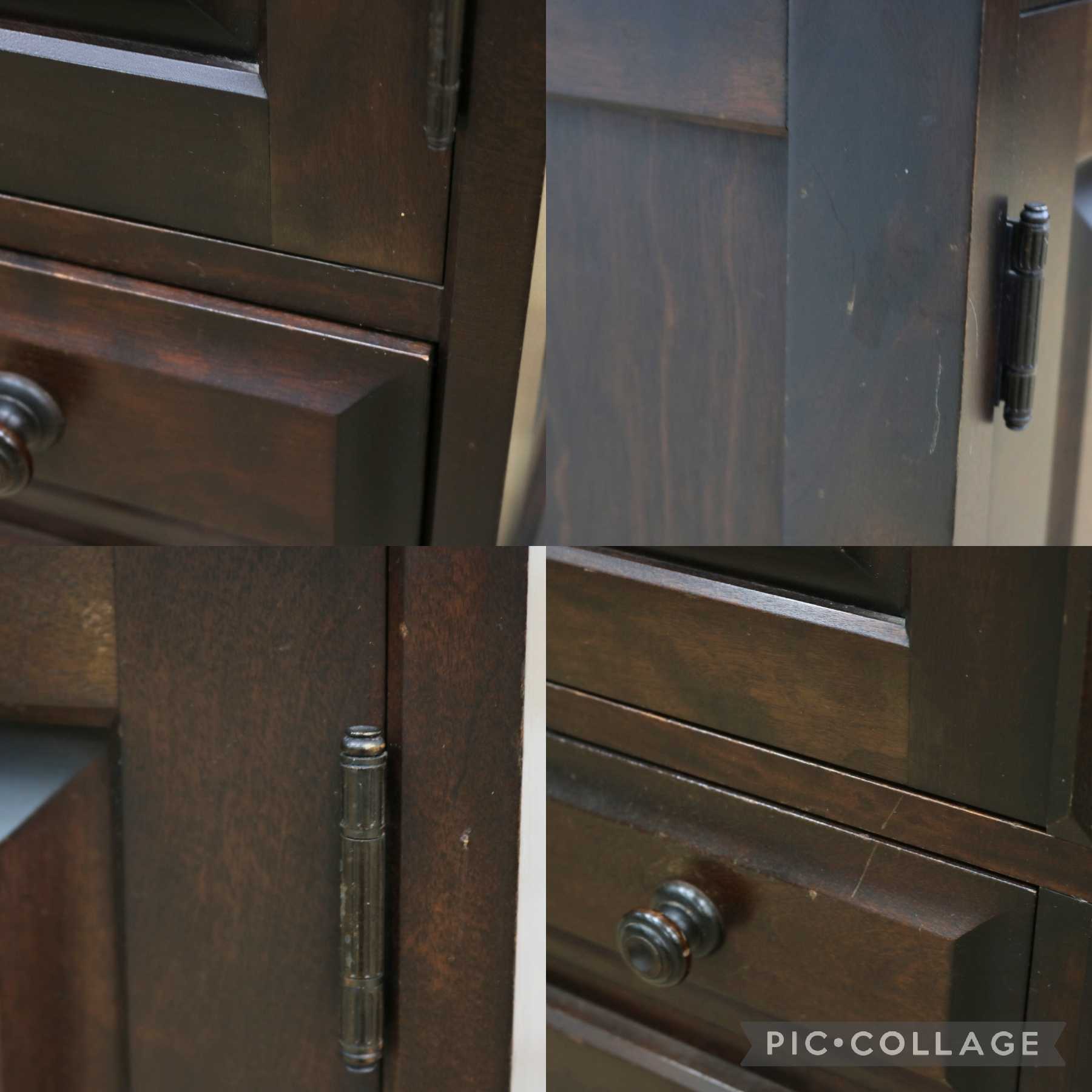 GMIH460○北海道民芸家具 キャビネット サイドボード 引き出し チェスト リビング収納 木製 樺材 レトロ クラシック ヴィンテージ 国産家具