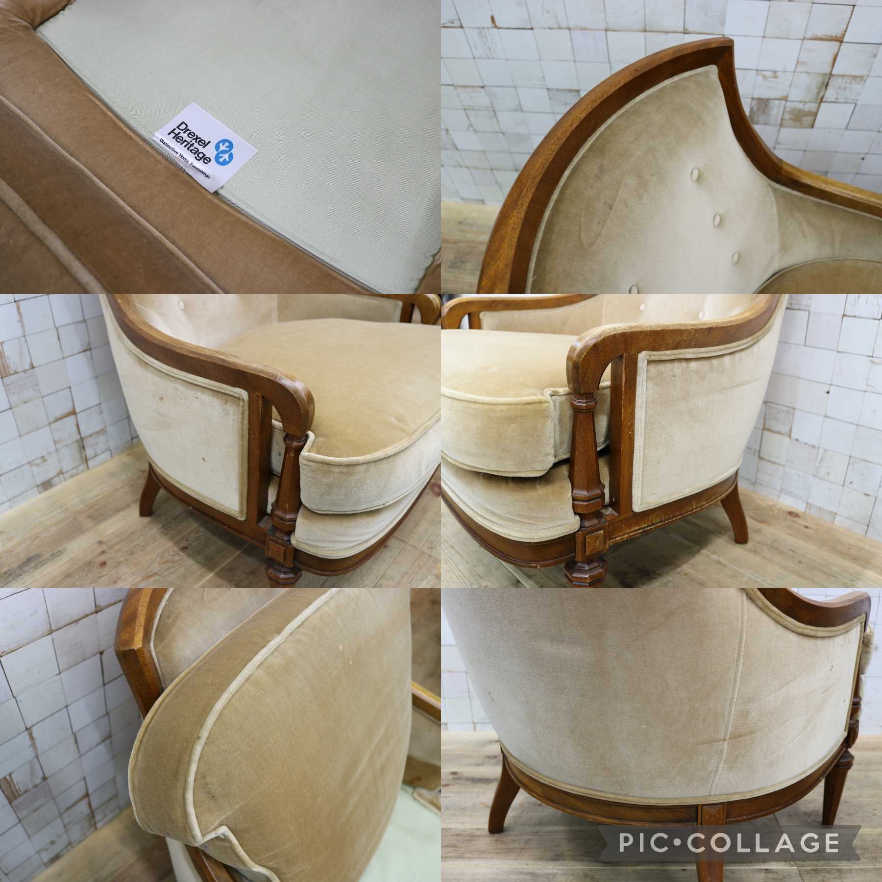 GMJK42C○DREXEL HERITAGE / ドレクセルヘリテイジ Upholstery 1人掛けソファ シングルソファ クラシック ヴィンテージ 応接 読書椅子