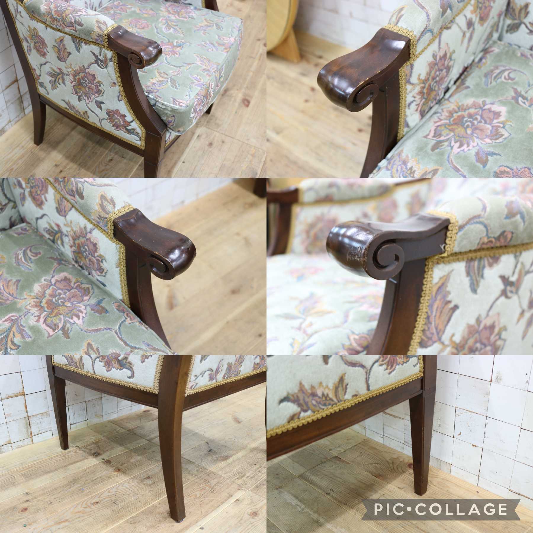 GMJK156A◯メープル不二家 神戸洋家具 ラウンジチェア シングルソファ アームチェア 一人掛けソファ 椅子 ファブリック ヨーロピアン