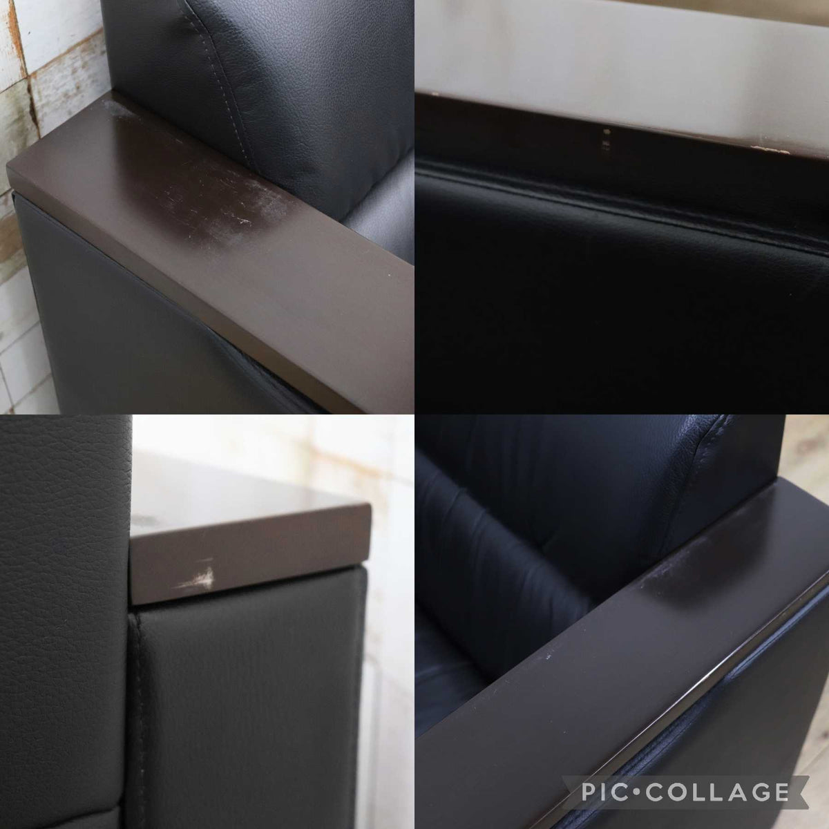 GMJH381D〇ITOKI / イトーキ 本革 1人掛けソファ シングルソファ ブラック 木製アームチェア 応接家具