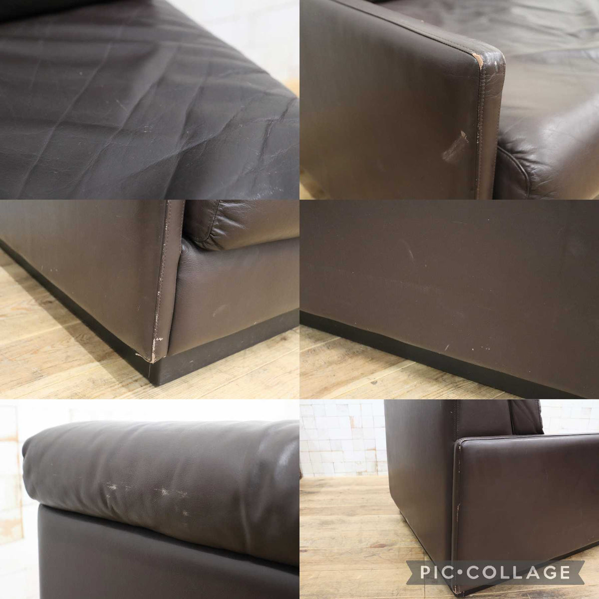 GMJK474G〇冨士ファニチア / Fuji Furniture シングルソファ 1人掛けソファ 片肘 コーナーソファ 本革 ヴィンテージ ブラウン 国産家具