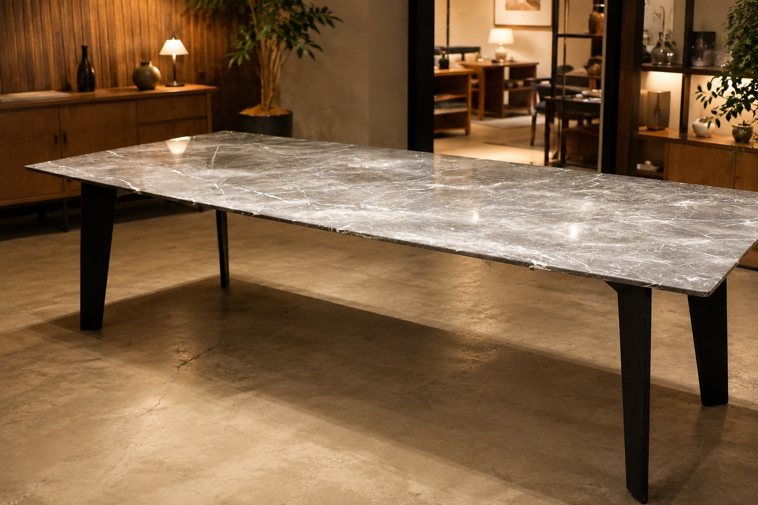 GMJK295◯Poliform / ポリフォーム HOWARD ハワード ダイニングテーブル Jean-Marie Massaud 天然大理石 イタリアモダン 約350万 展示品