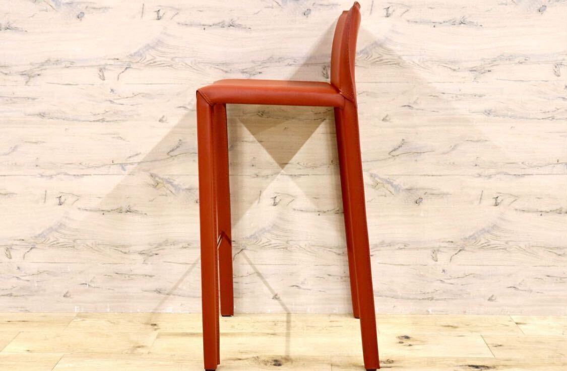 GMHN285D○アダル カウンターチェア ハイチェア バーチェア ハイスツール バースツール リサイクルレザー モダン シンプル 展示品