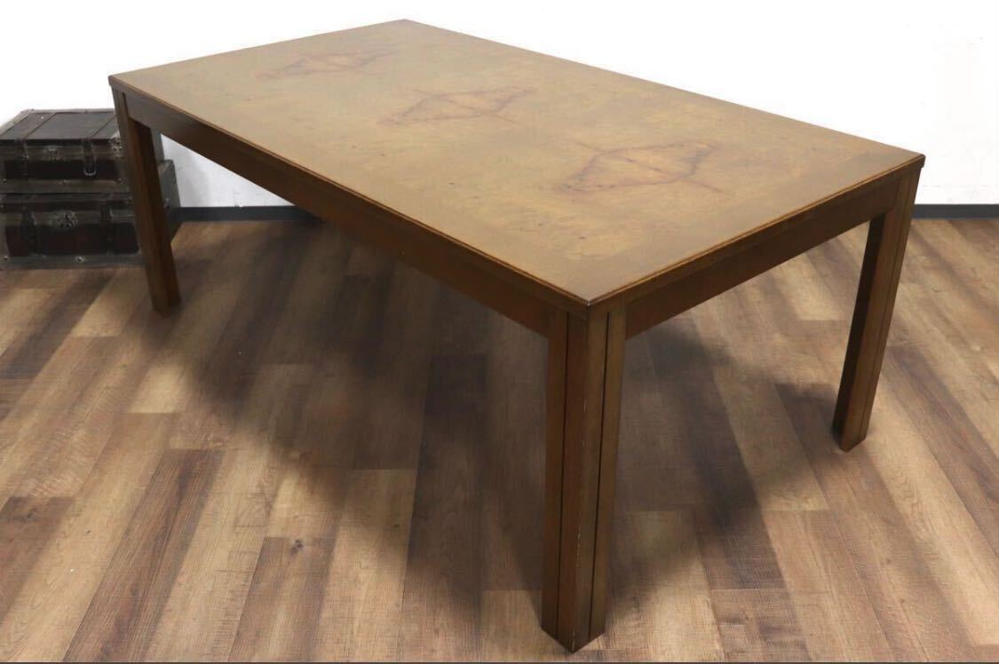 GMHN277○domani / ドマーニ モーガントン ダイニングテーブル 食卓テーブル ライトコニャック カリモク最高峰 クラシック 定価約30万