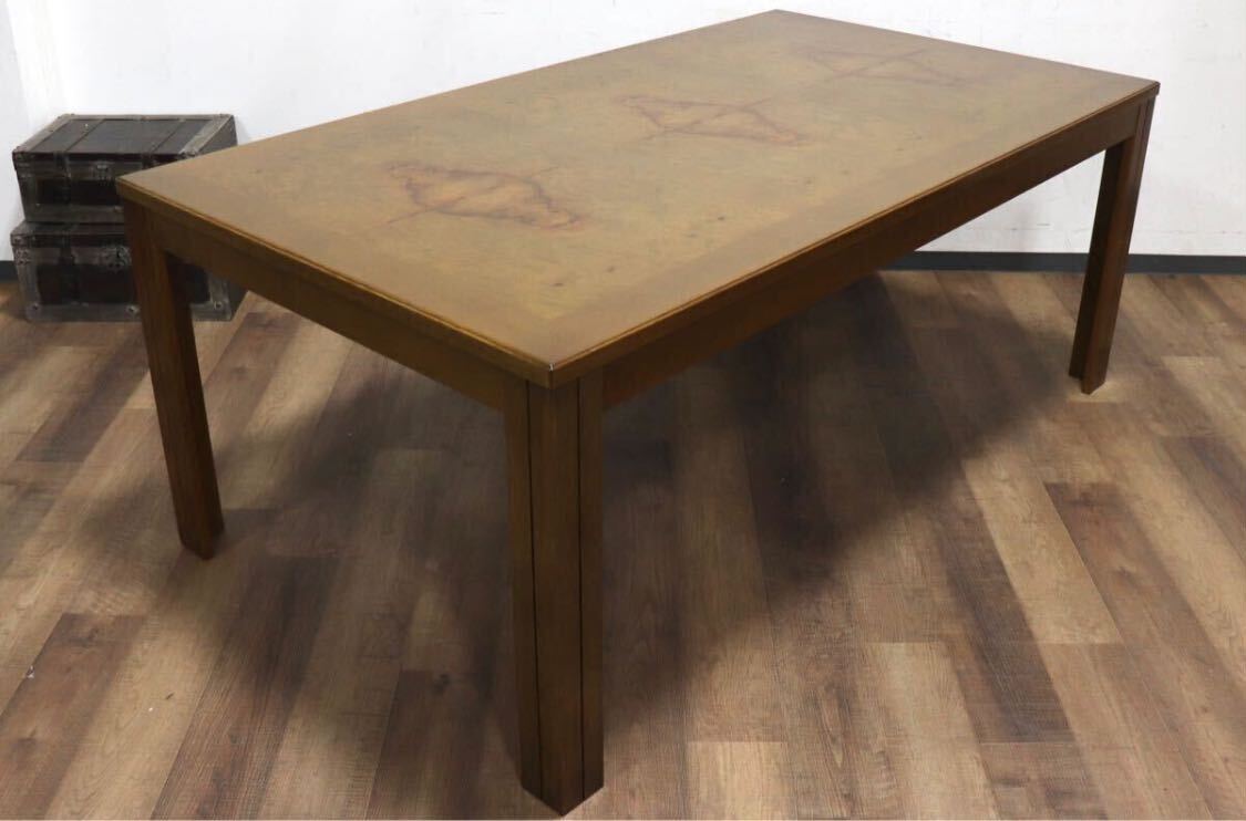 GMHN277○domani / ドマーニ モーガントン ダイニングテーブル 食卓テーブル ライトコニャック カリモク最高峰 クラシック 定価約30万