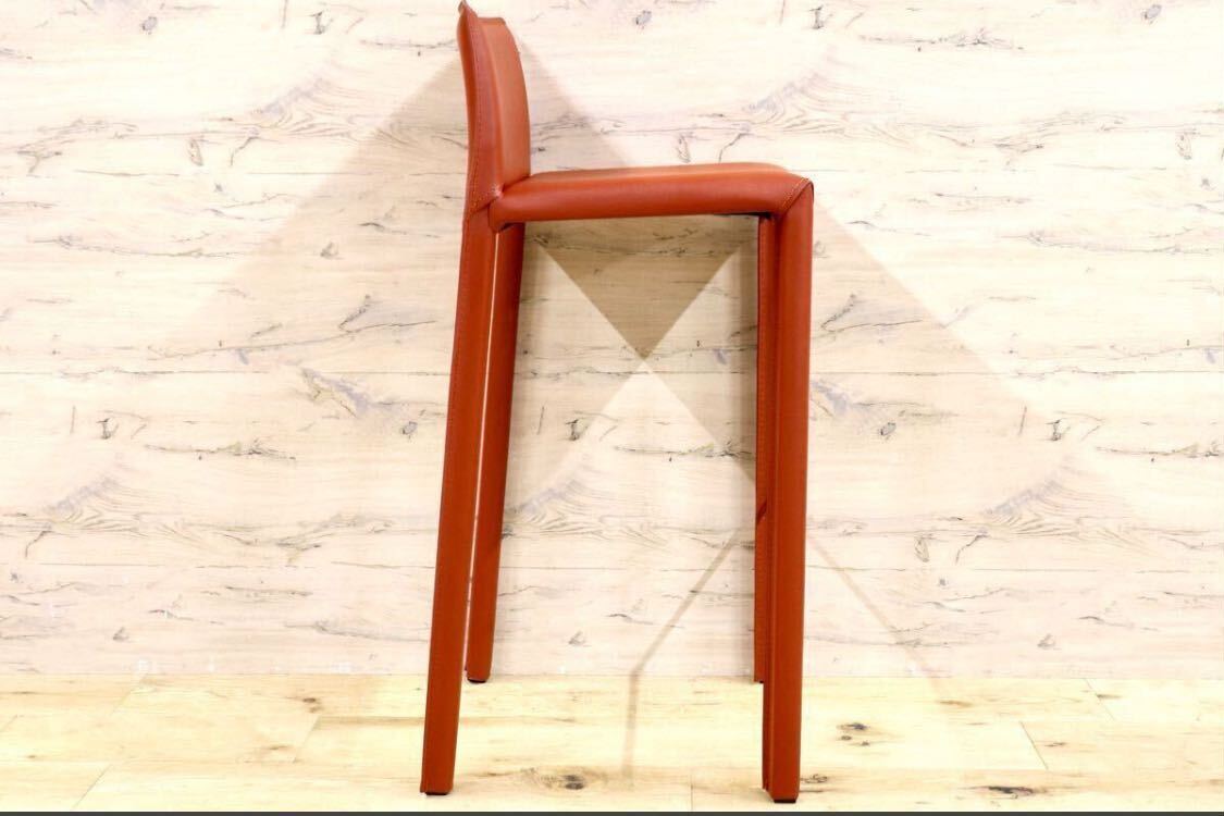 GMHN285D○アダル カウンターチェア ハイチェア バーチェア ハイスツール バースツール リサイクルレザー モダン シンプル 展示品