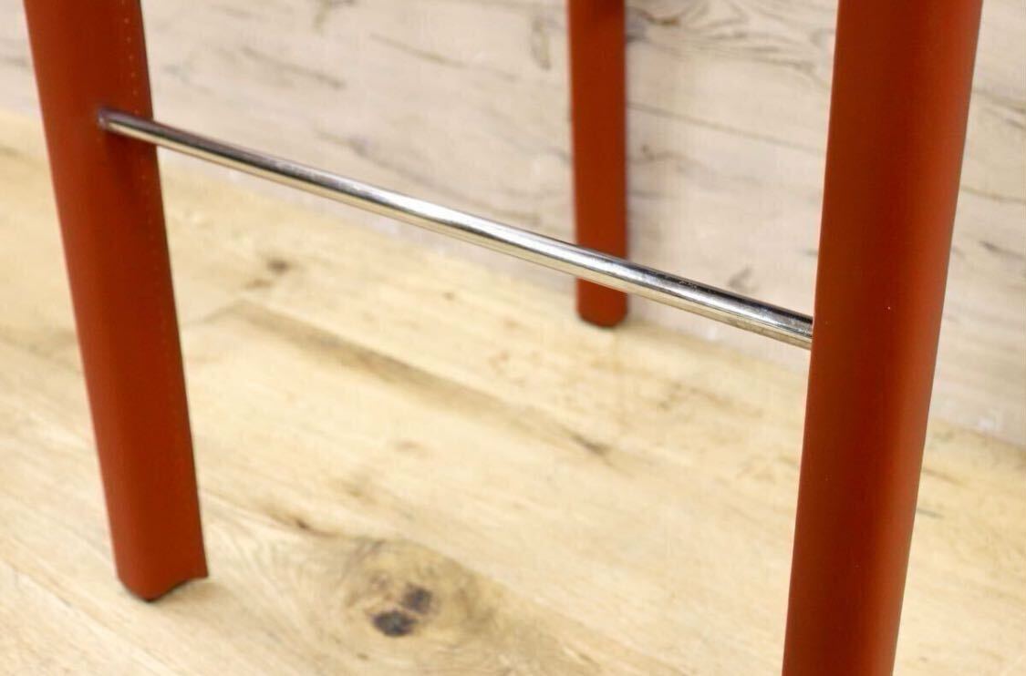 GMHN285C○アダル カウンターチェア ハイチェア バーチェア ハイスツール バースツール リサイクルレザー モダン シンプル 展示品