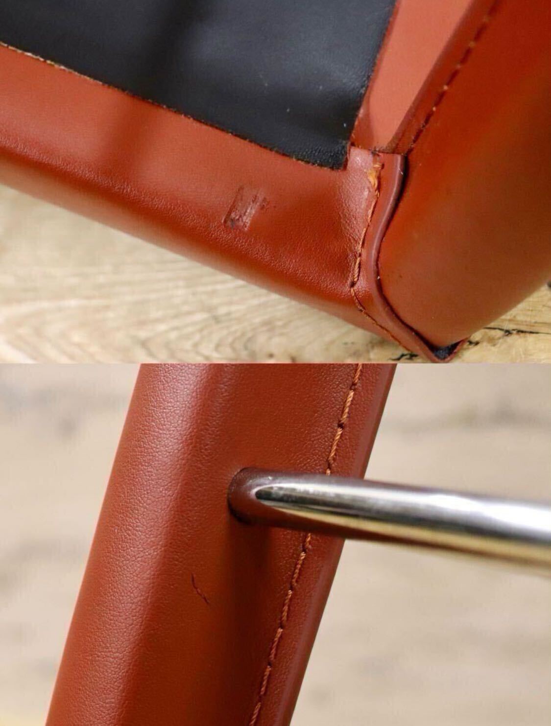 GMHN285C○アダル カウンターチェア ハイチェア バーチェア ハイスツール バースツール リサイクルレザー モダン シンプル 展示品