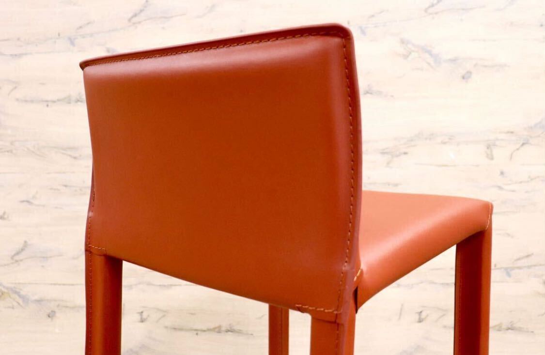 GMHN282D○アダル カウンターチェア ハイチェア バーチェア ハイスツール バースツール リサイクルレザー 赤 モダン シンプル 在庫品