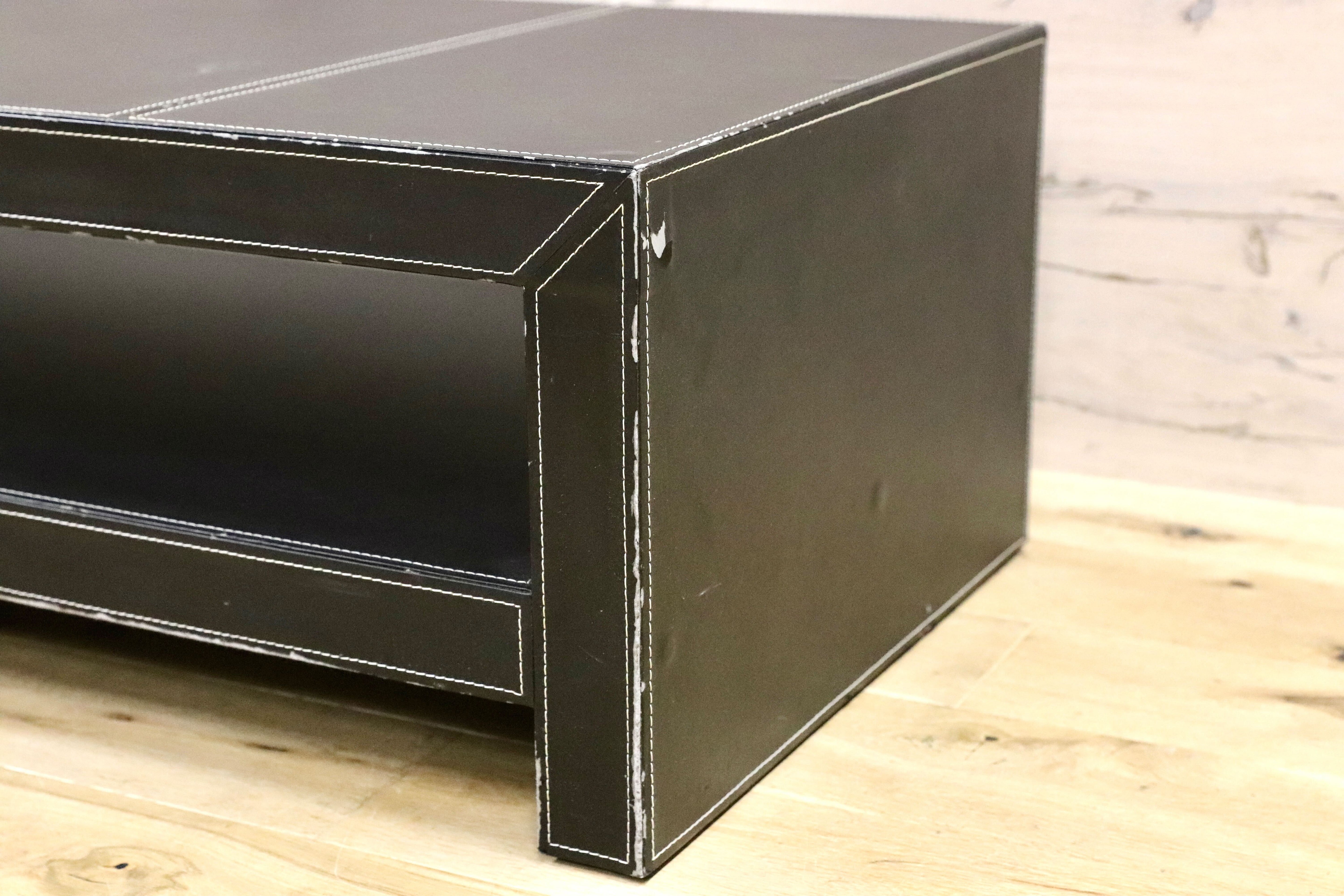 GMGH313○イタリアモダン センターテーブル ローボード テレビボード TVボード AVボード ビニールレザートップ 検)ボンテンピ BOMTEMP