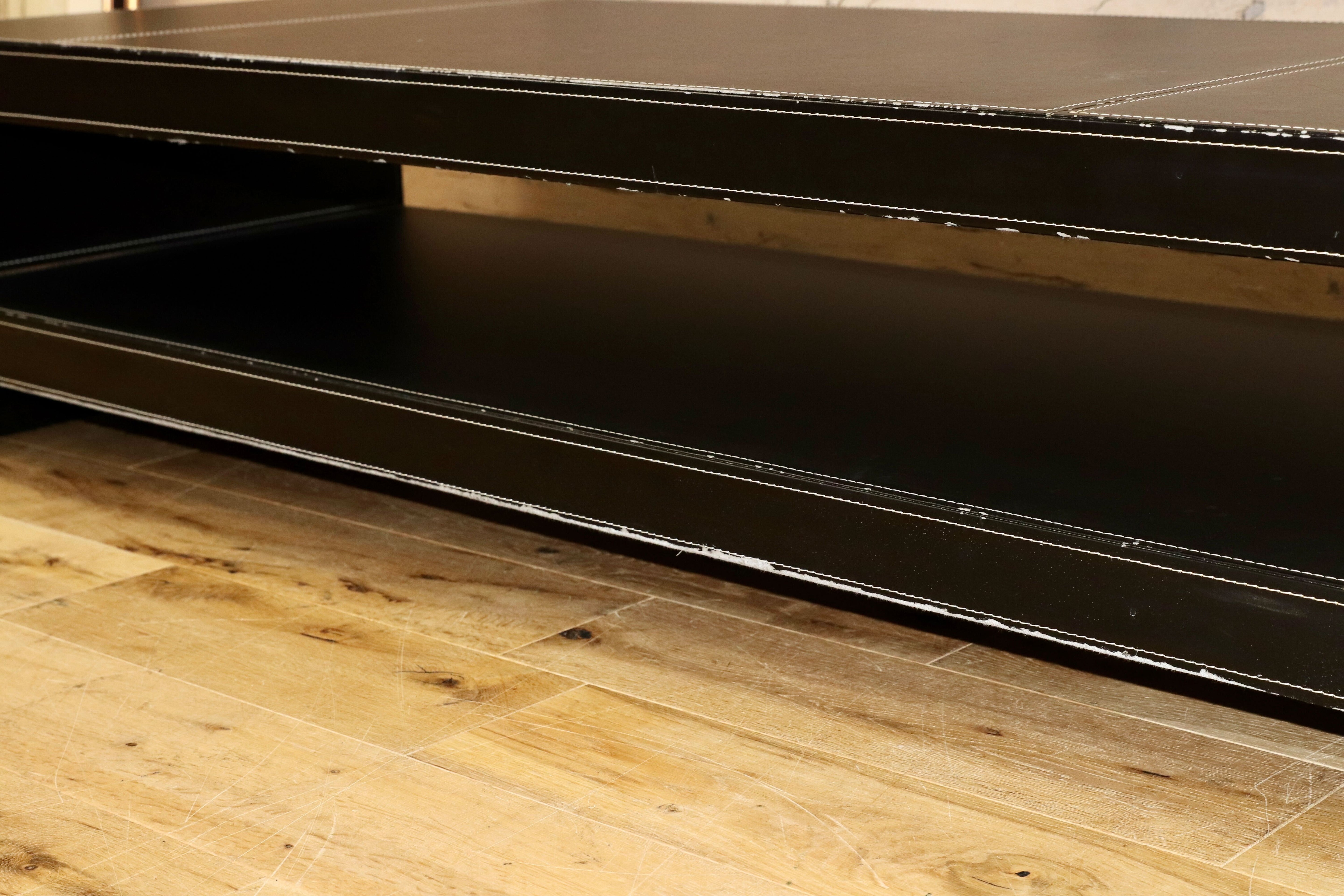 GMGH313○イタリアモダン センターテーブル ローボード テレビボード TVボード AVボード ビニールレザートップ 検)ボンテンピ BOMTEMP