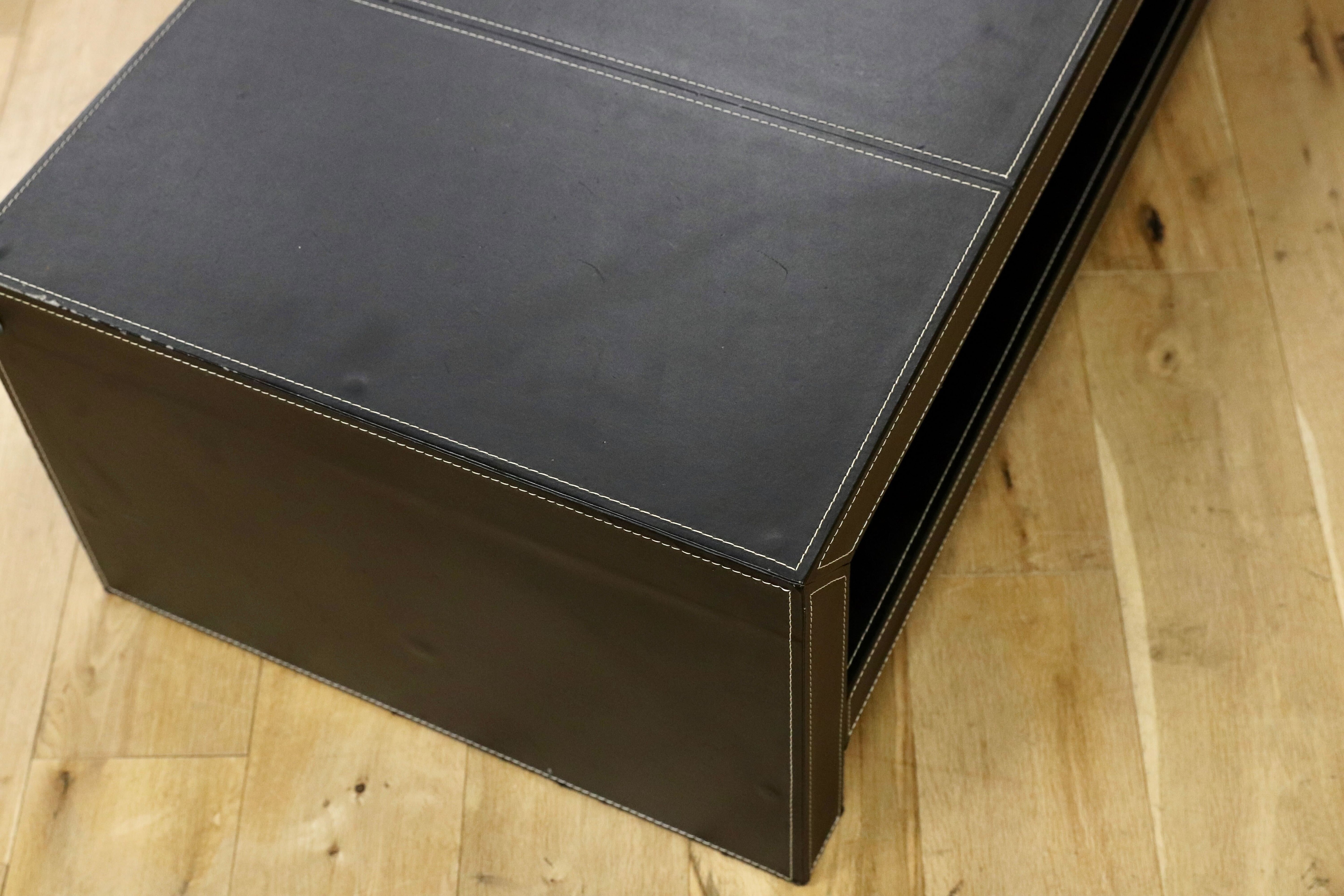 GMGH313○イタリアモダン センターテーブル ローボード テレビボード TVボード AVボード ビニールレザートップ 検)ボンテンピ BOMTEMP