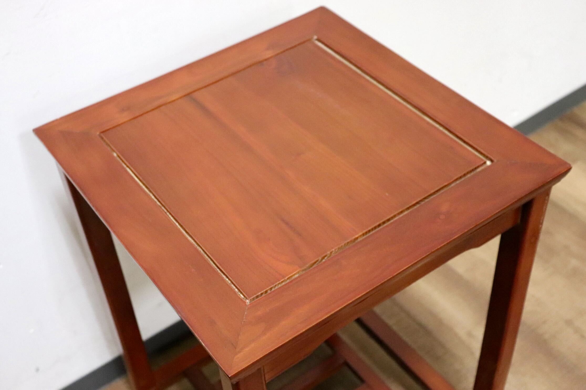 GMHK295G○中国民芸様式 アンティーク サイドテーブル コーヒーテーブル 花台 香炉台 飾り台 電話台 机 店舗什器 木製 クラシック アジアン