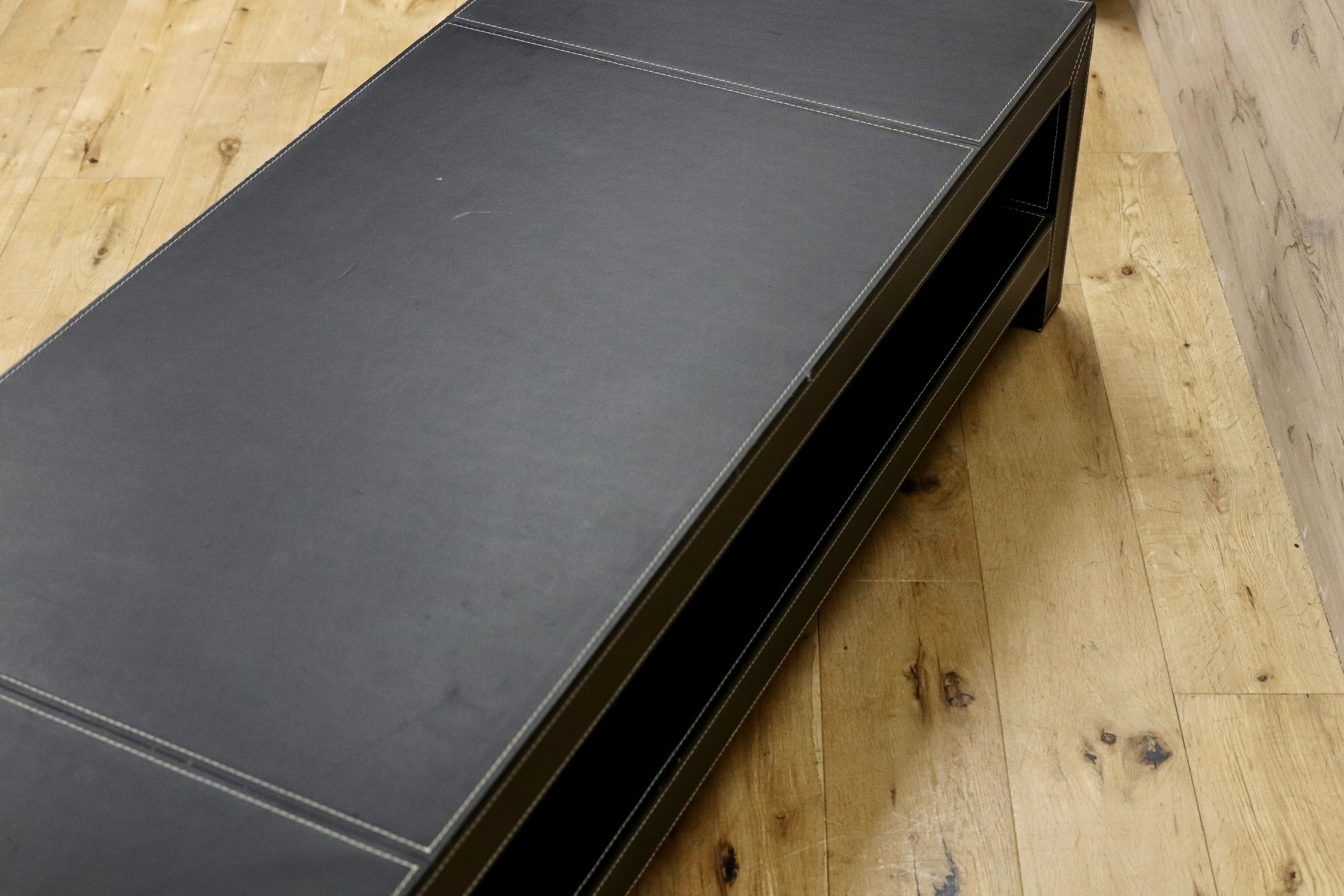 GMGH313○イタリアモダン センターテーブル ローボード テレビボード TVボード AVボード ビニールレザートップ 検)ボンテンピ BOMTEMP