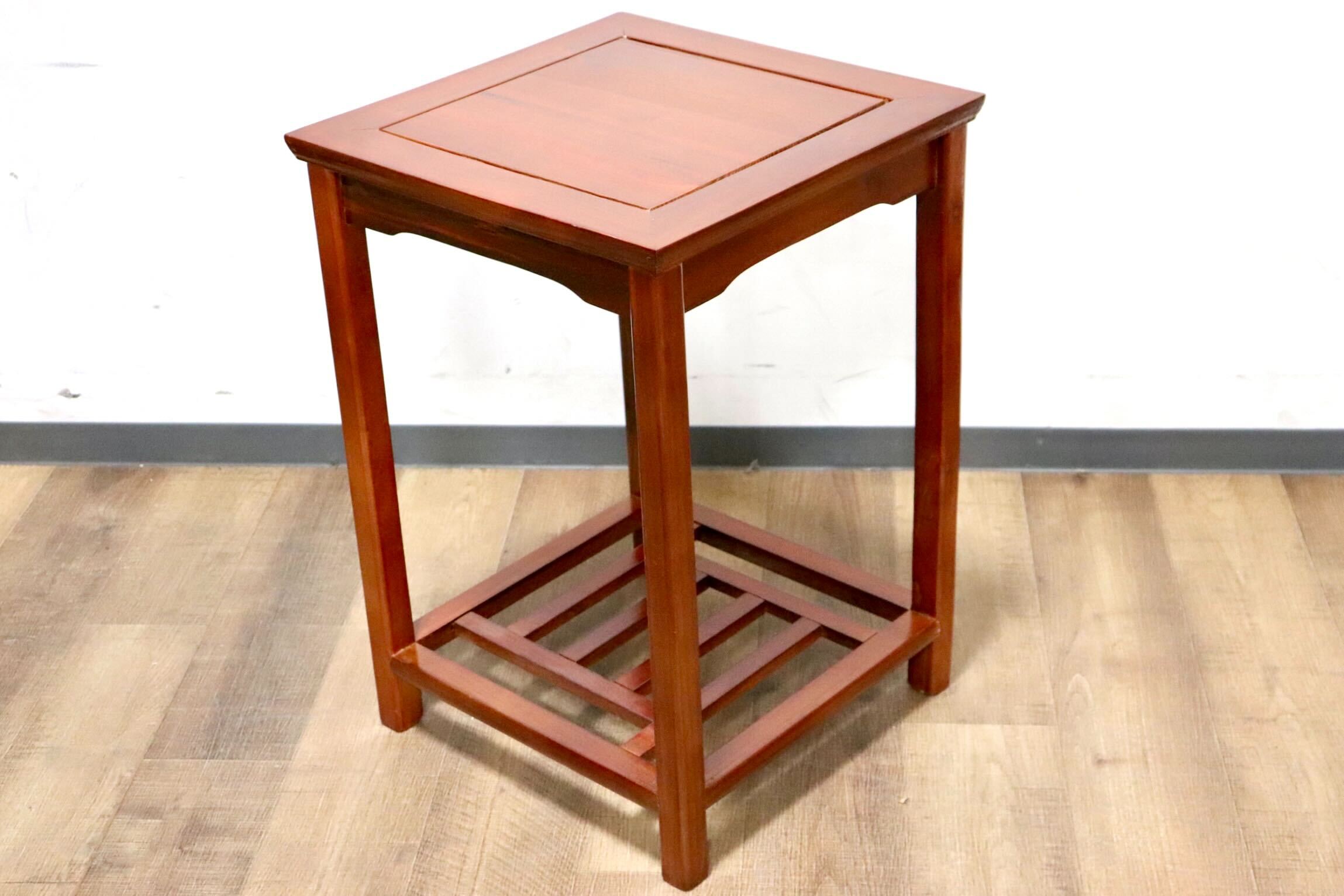 GMHK295G○中国民芸様式 アンティーク サイドテーブル コーヒーテーブル 花台 香炉台 飾り台 電話台 机 店舗什器 木製 クラシック アジアン