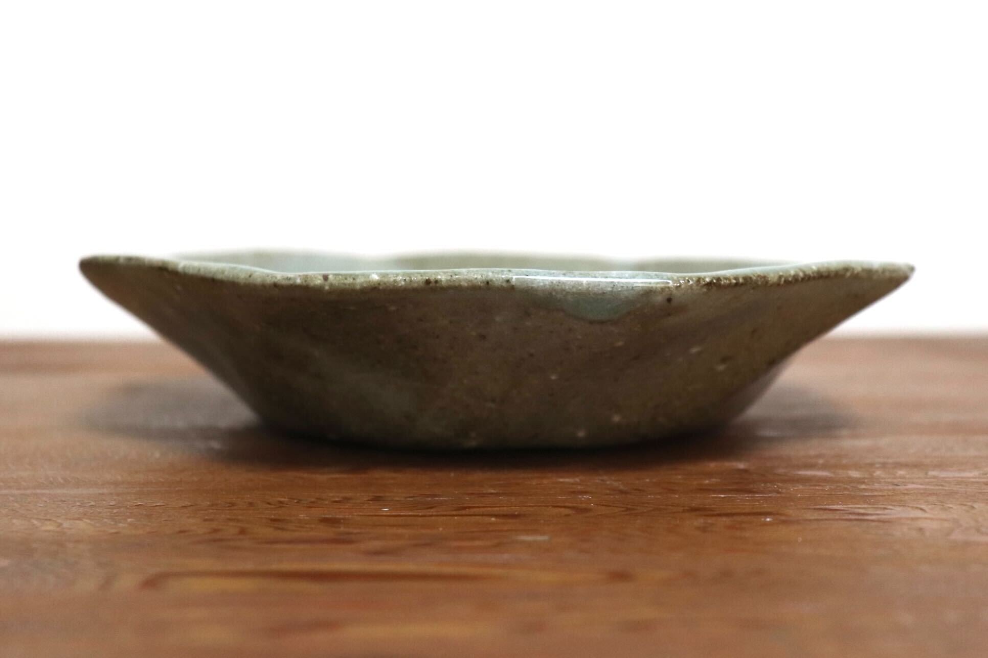 GMIO504F◯丹山窯 丹波焼 八角皿 緑 陶器 丹波篠山 伝統工芸 未使用