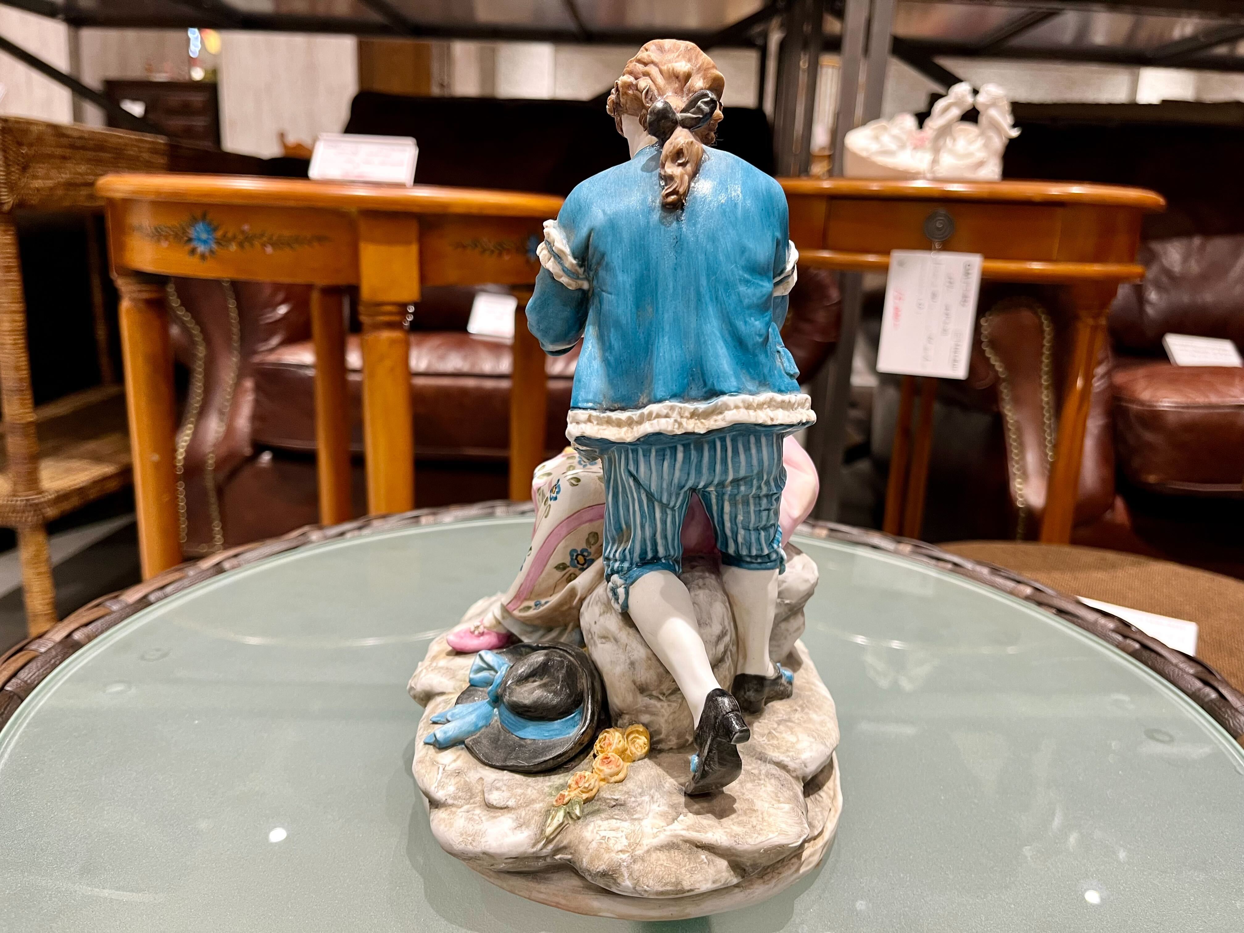 GMIO24A○Made in Itaiy オブジェ シチェ フィギュリン 陶器 陶器人形 西洋人形 イタリア製