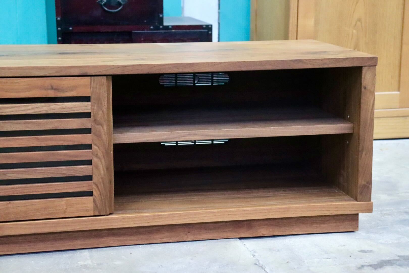 GMIS435B○立野木材工芸 / Tateno リアージュⅡ TVボード AVボード ローボード リビング収納 ウォールナット 無垢 定価約22.7万 展示品