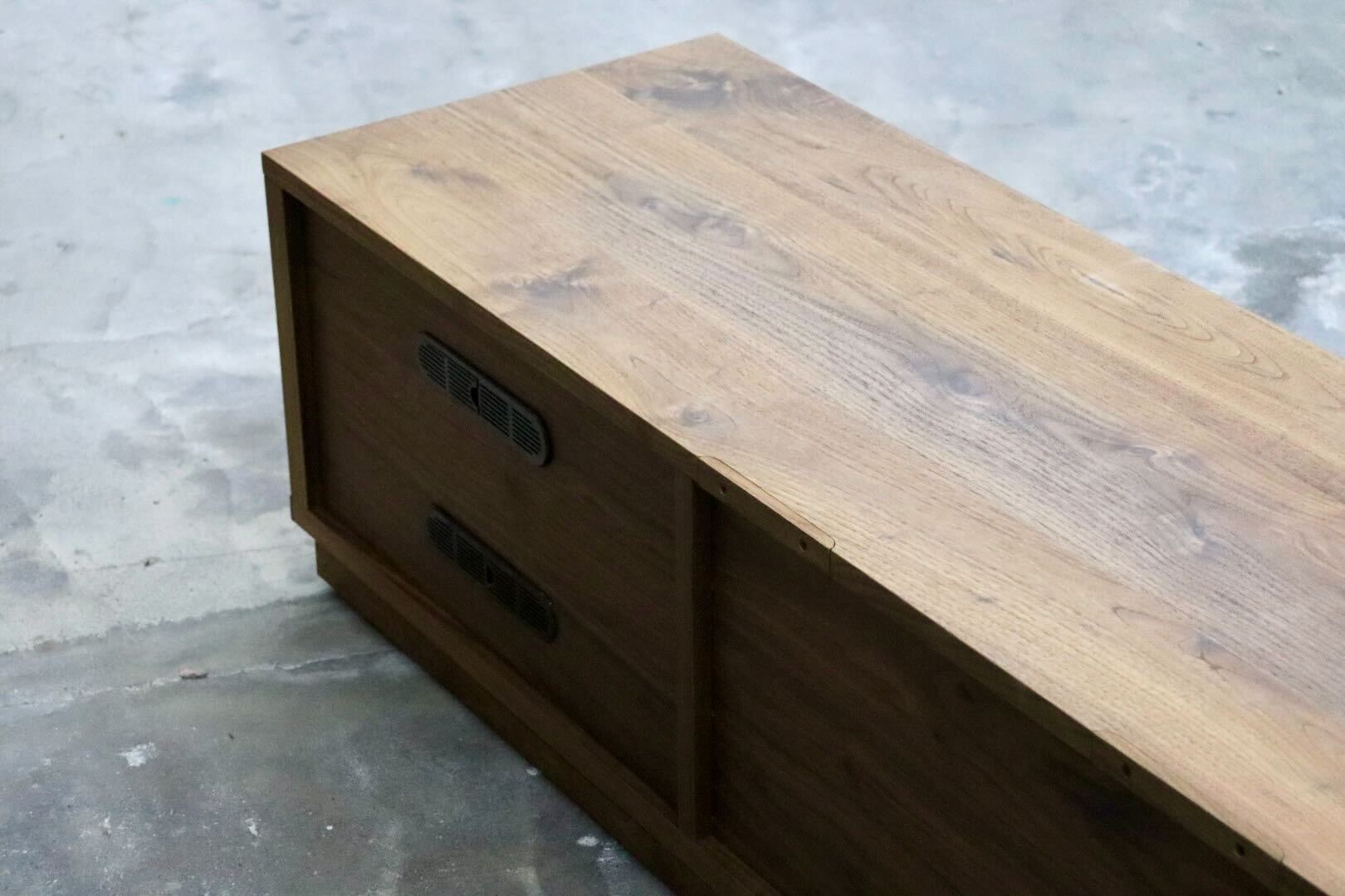 GMIS435B○立野木材工芸 / Tateno リアージュⅡ TVボード AVボード ローボード リビング収納 ウォールナット 無垢 定価約22.7万 展示品