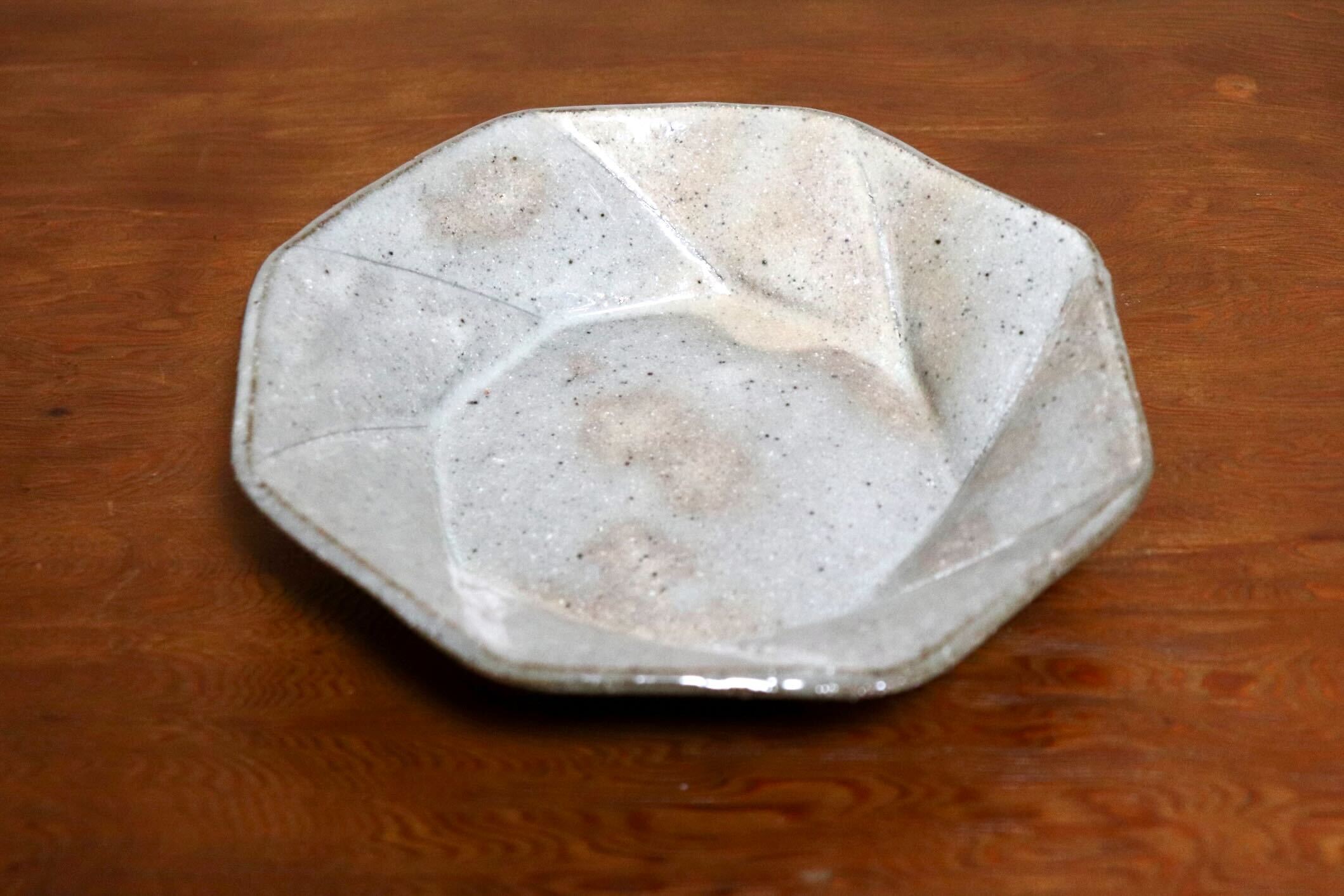 GMIO494A◯丹山窯 丹波焼 八角皿 陶器 丹波篠山 伝統工芸 未使用