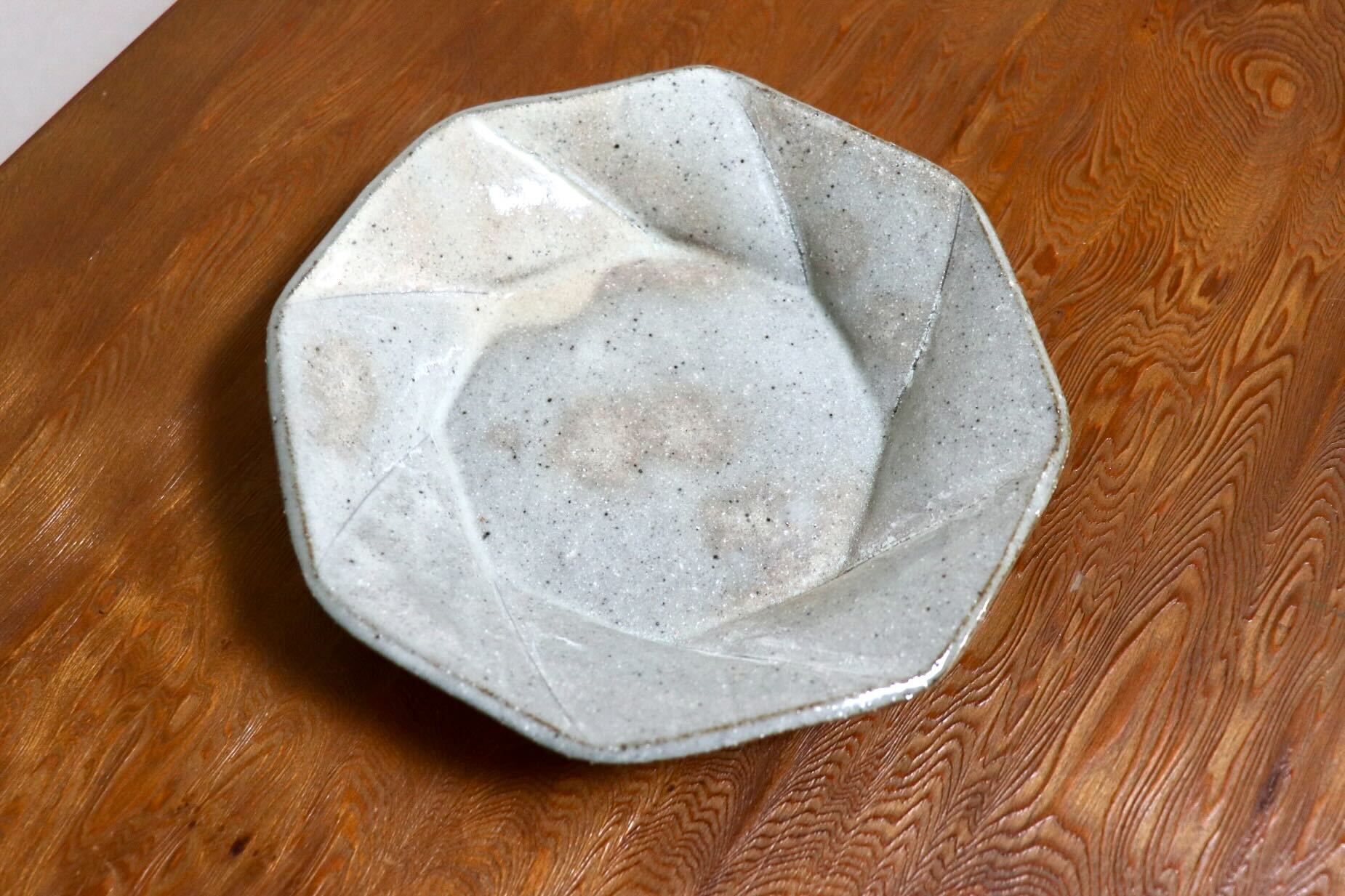 GMIO494A◯丹山窯 丹波焼 八角皿 陶器 丹波篠山 伝統工芸 未使用