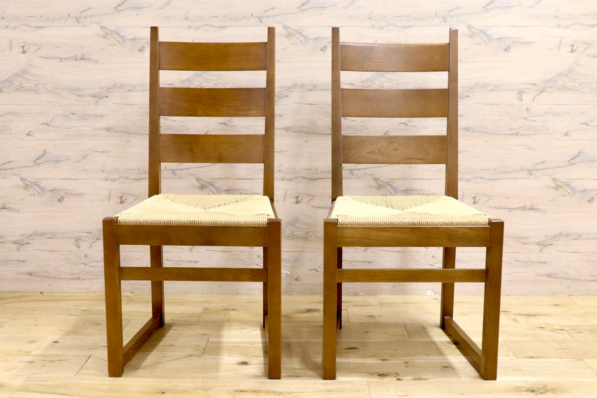 GMJS321A○CONDE HOUSE / カンディハウス 旭川家具 ダイニングチェア 2脚セット ラダーバック 椅子 ヴィンテージ