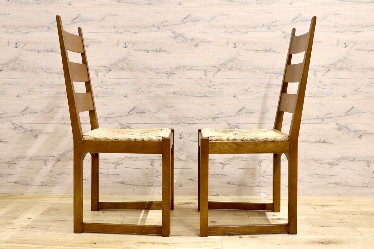 GMJS321A○CONDE HOUSE / カンディハウス 旭川家具 ダイニングチェア 2脚セット ラダーバック 椅子 ヴィンテージ