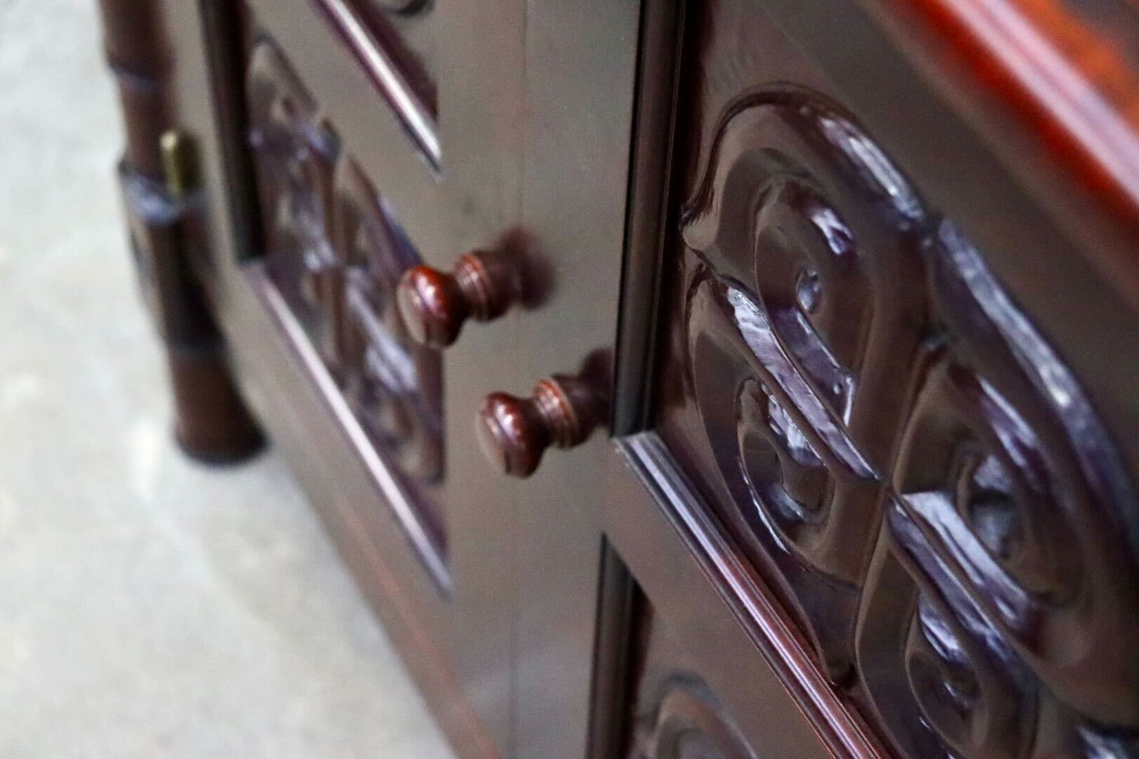 GMIK810A○モリシゲ / MORISHIGE サイドボード リビングボード 飾り棚 キャビネット チェスト オリーブ印 レトロ アンティーク