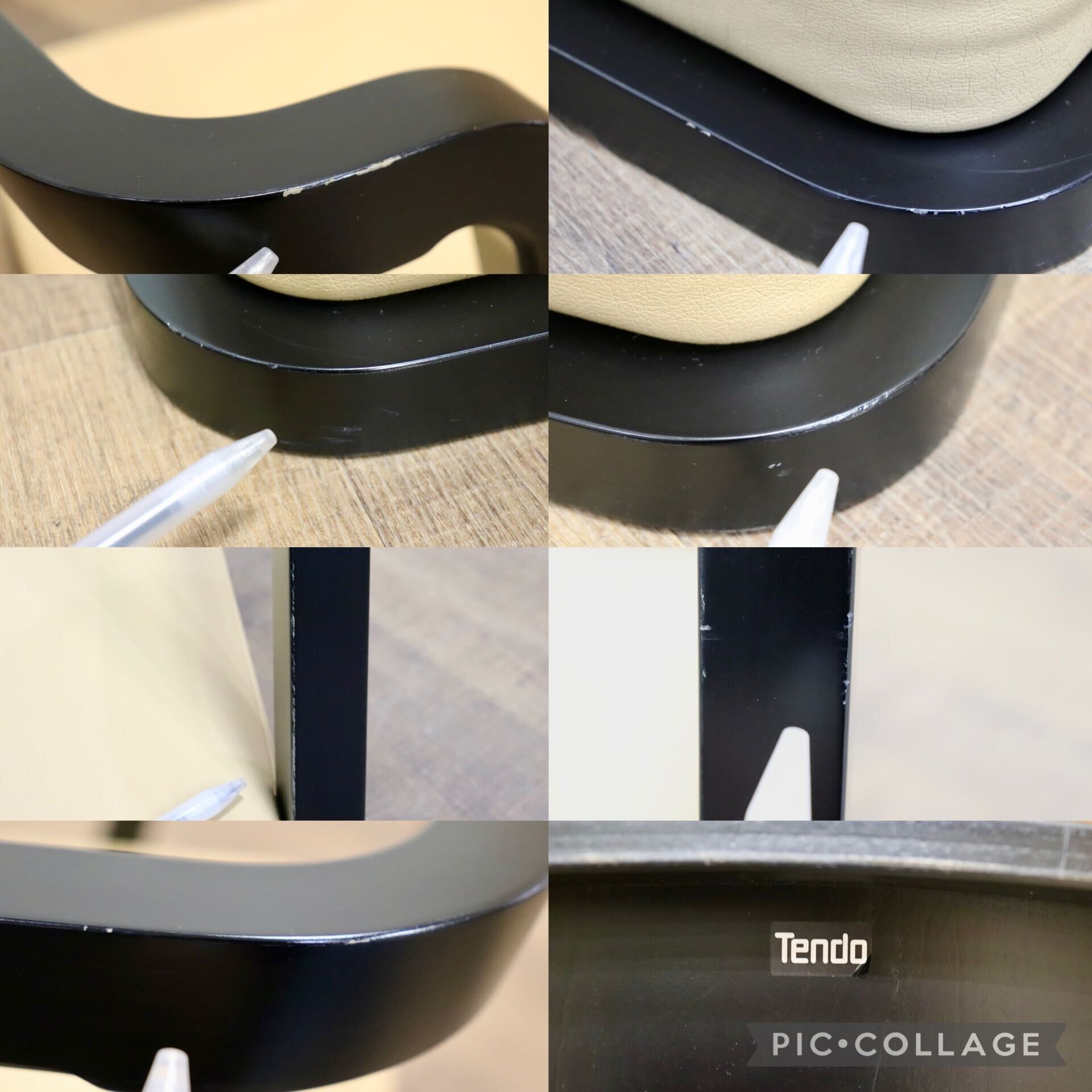 GMHO133F○天童木工 / Tendo 座椅子 ローチェア 椅子 チェア スタッキング 和家具 和モダン 座敷 合皮 ベージュ ビーチ材 定価約11万