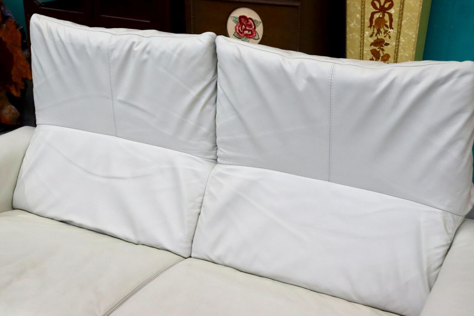 GMIK801○ACTUS / アクタス CASTRO カストロ 2.5人掛けソファ ラブソファ 長椅子 本革 ホワイト スタイリッシュ モダン