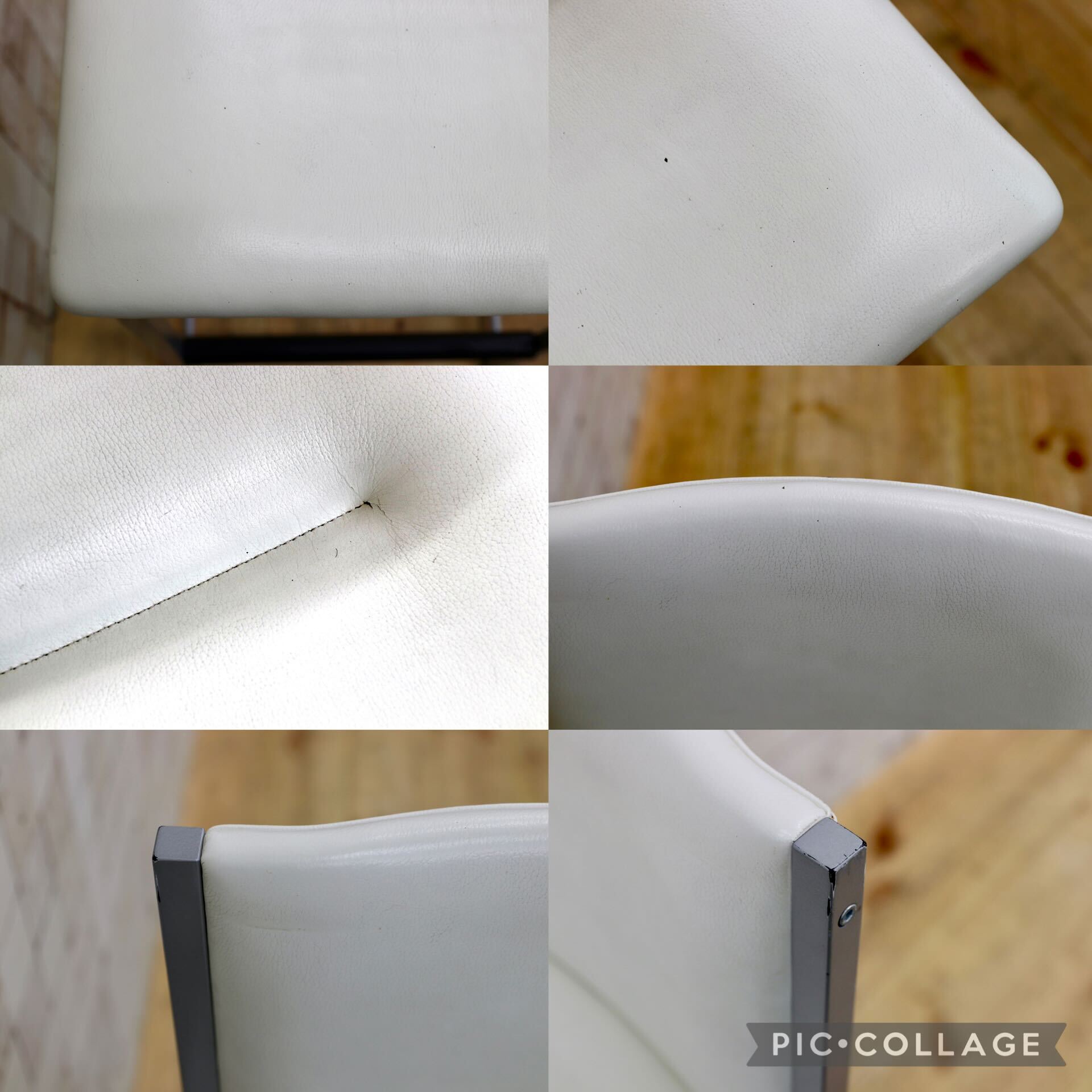 GMIO64C○cassina ixc / カッシーナイクスシー LIMA リマ レザー カウンターチェア ハイチェア 椅子 白 イタリアモダン 定価約13万