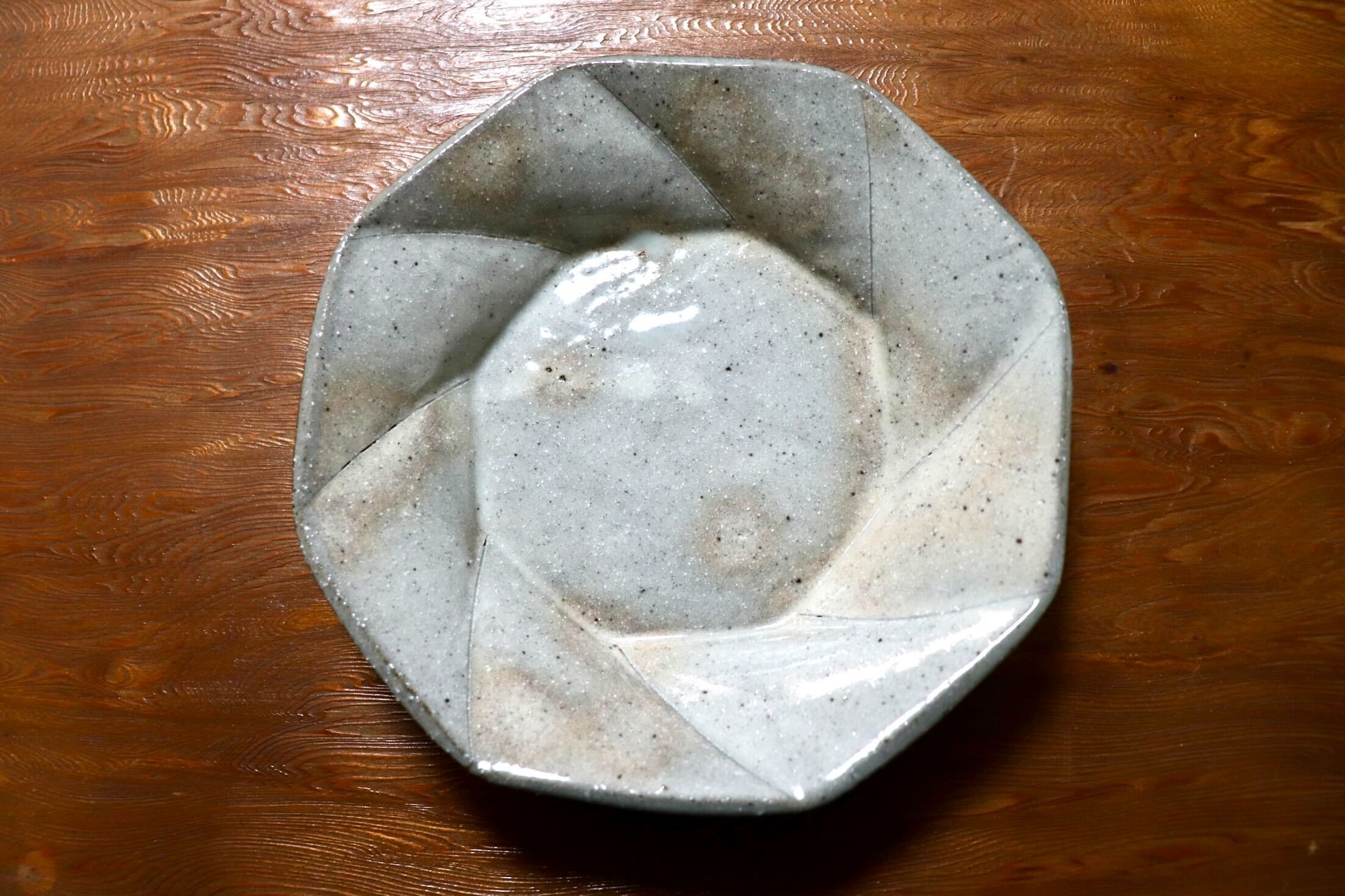 GMIO494C◯丹山窯 丹波焼 八角皿 陶器 丹波篠山 伝統工芸 未使用