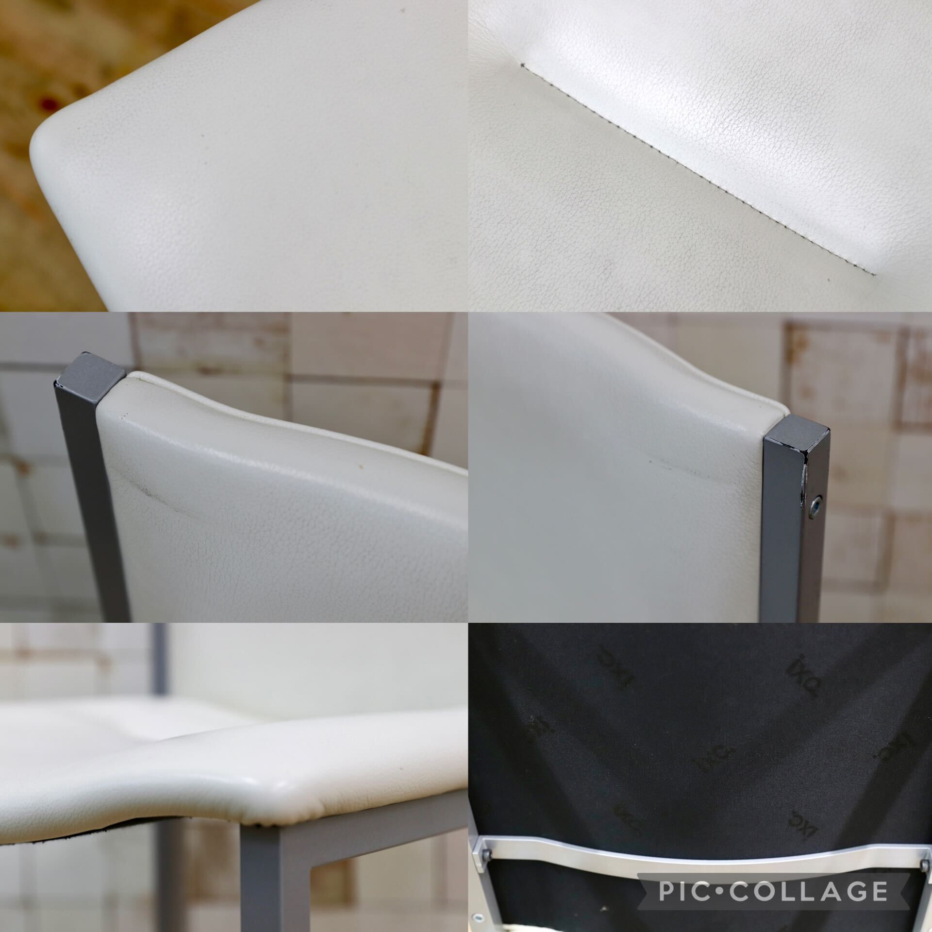 GMIO64D○cassina ixc / カッシーナイクスシー LIMA リマ レザー カウンターチェア ハイチェア 椅子 白 イタリアモダン 定価約13万