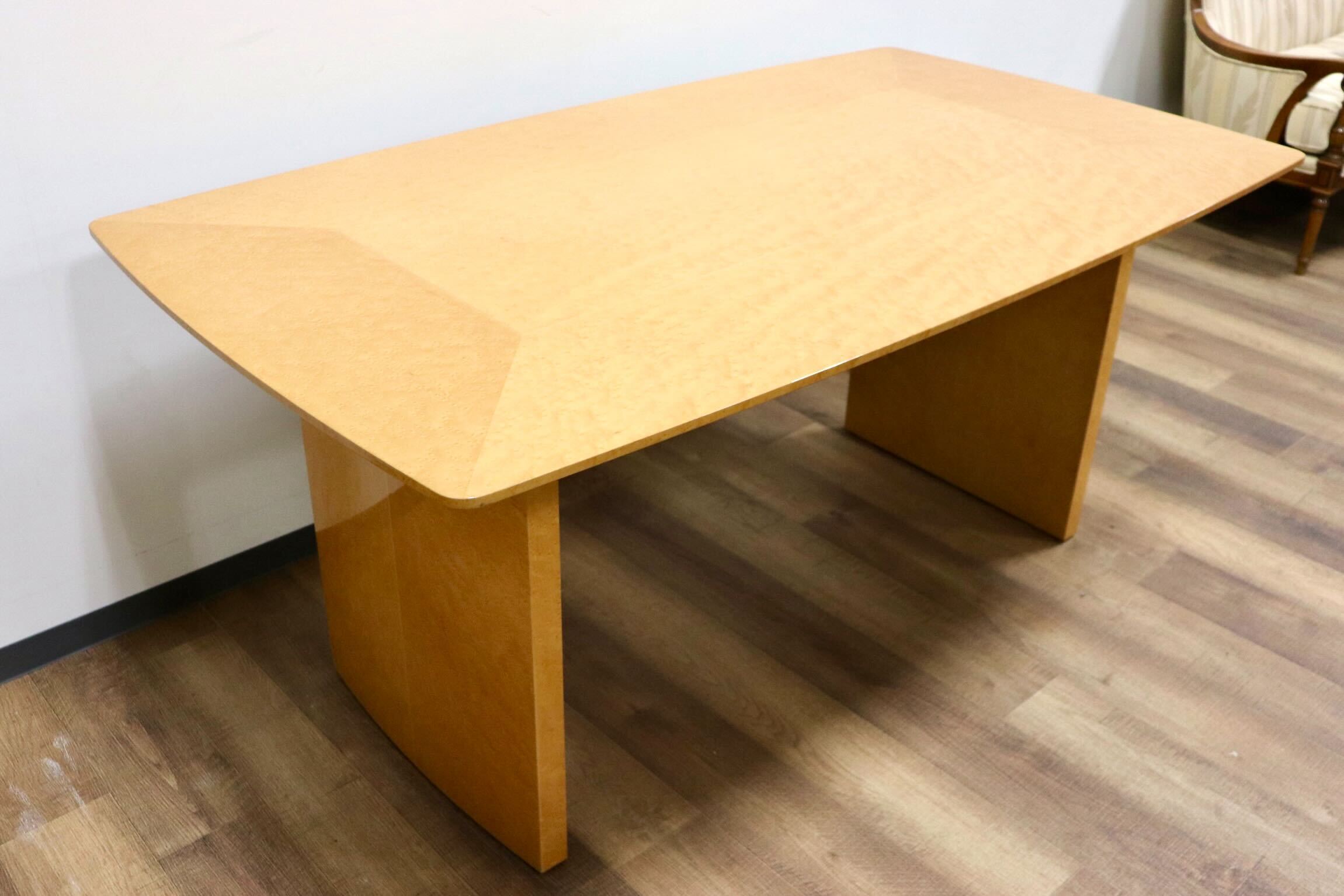 GMHF15○IDC大塚家具 バーズアイメープル ダイニングテーブル 食卓テーブル 最高級 エレガント モダン 定価約40万 展示品