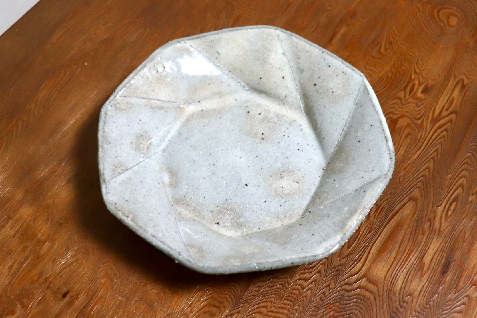 GMIO494E◯丹山窯 丹波焼 八角皿 陶器 丹波篠山 伝統工芸 未使用
