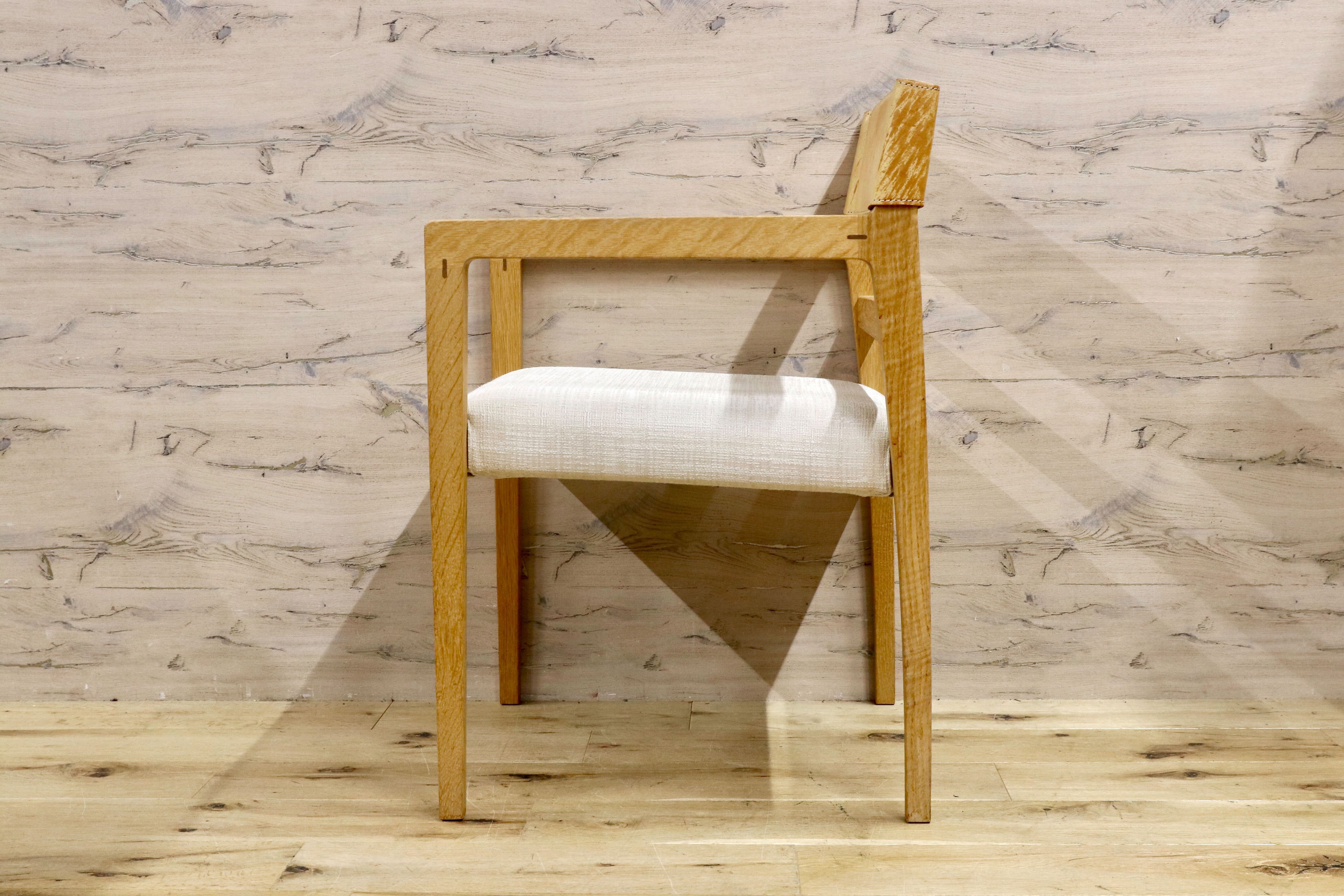 GMHN14○Ritzwell / リッツウェル IBIZA FORTE イビサフォルテ アームチェア ダイニングチェア 椅子 楢無垢材 ヌメ革 モデルハウス展示品