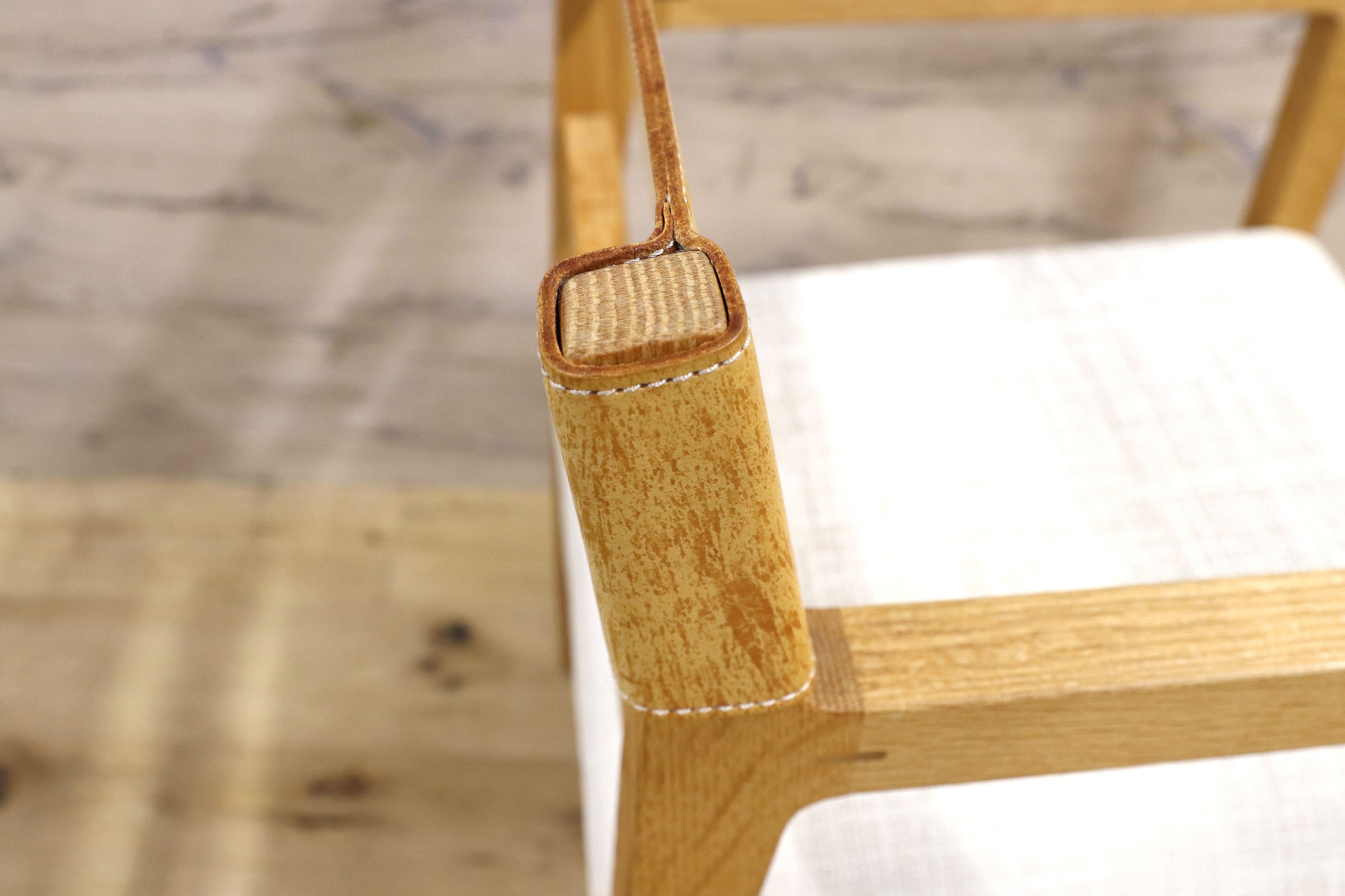 GMHN14○Ritzwell / リッツウェル IBIZA FORTE イビサフォルテ アームチェア ダイニングチェア 椅子 楢無垢材 ヌメ革 モデルハウス展示品