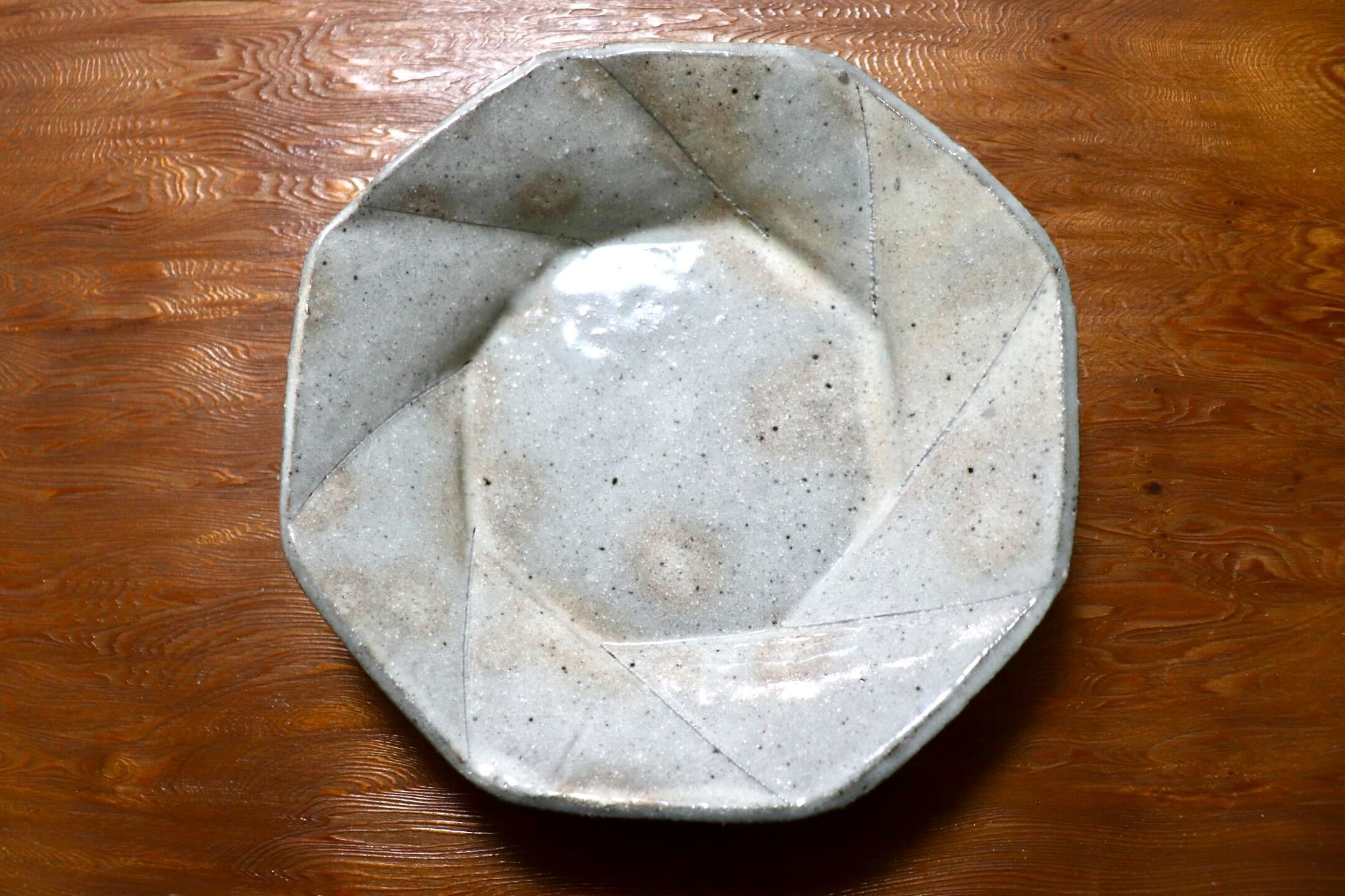 GMIO494E◯丹山窯 丹波焼 八角皿 陶器 丹波篠山 伝統工芸 未使用